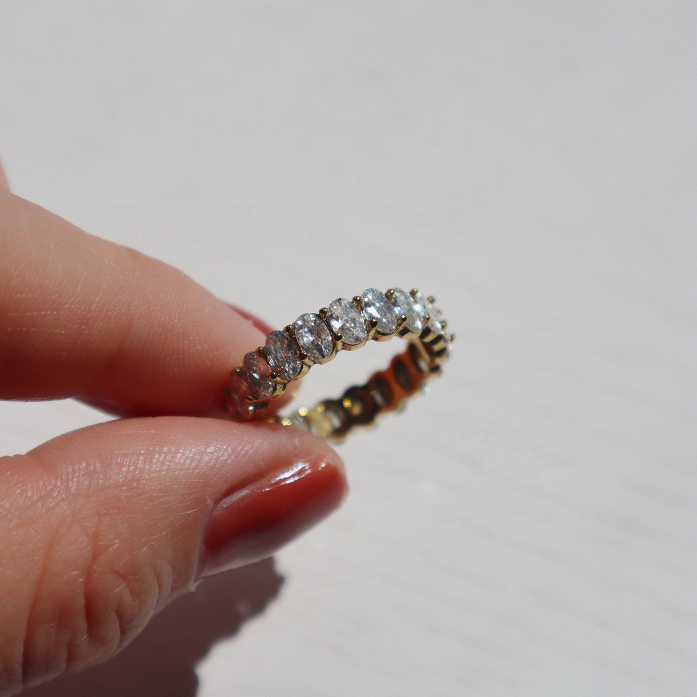 Oval Eternity Cz Ring