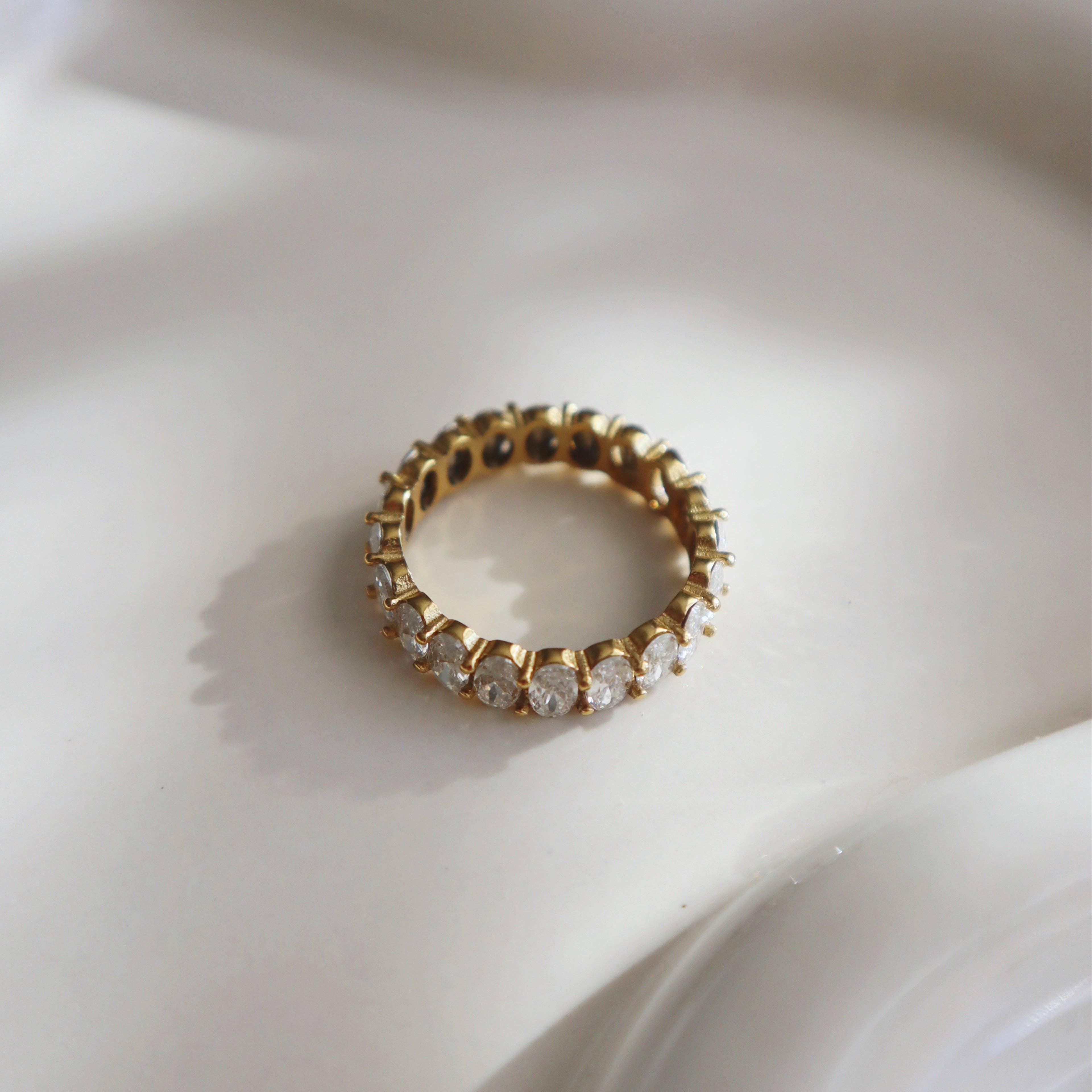 Oval Eternity Cz Ring