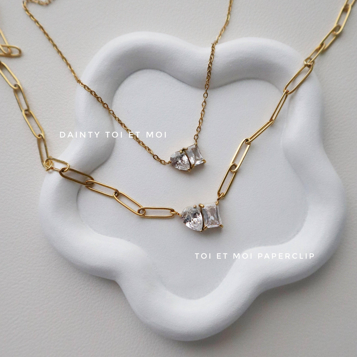 Dainty Toi Et Moi Necklace