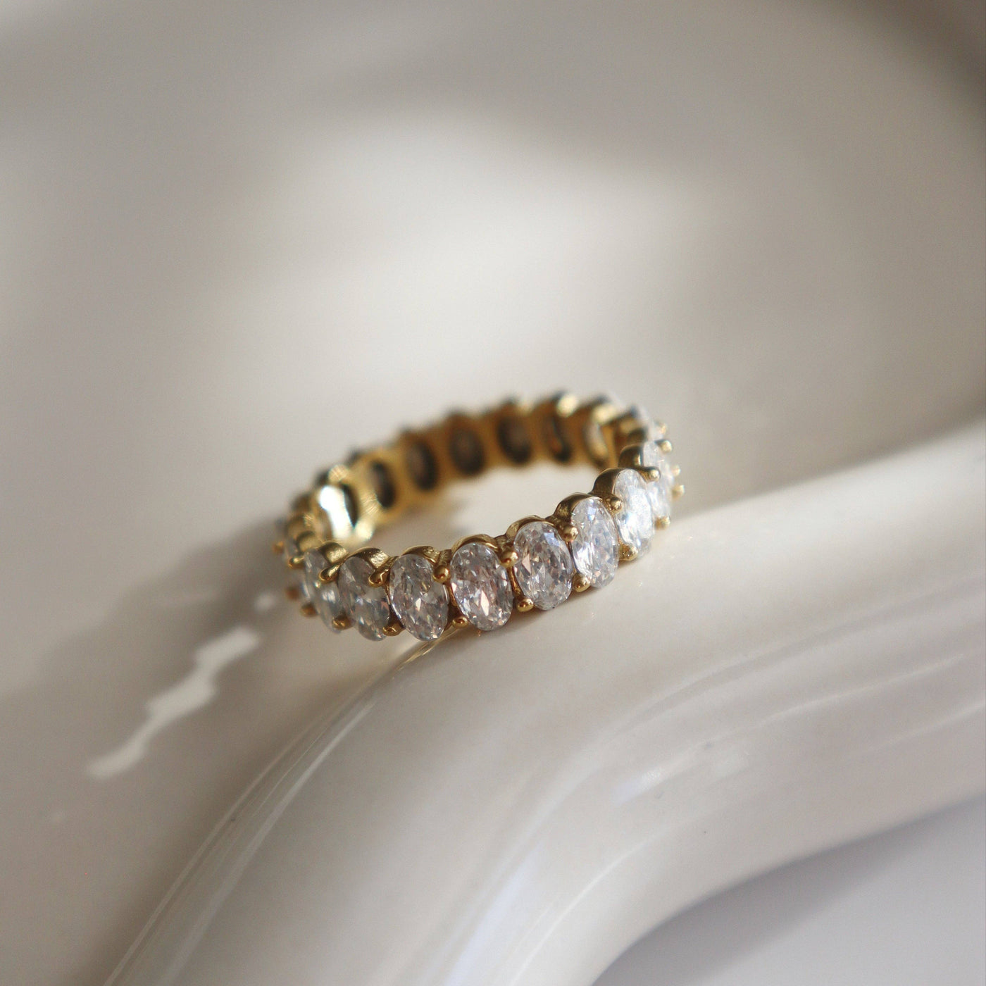 Oval Eternity Cz Ring