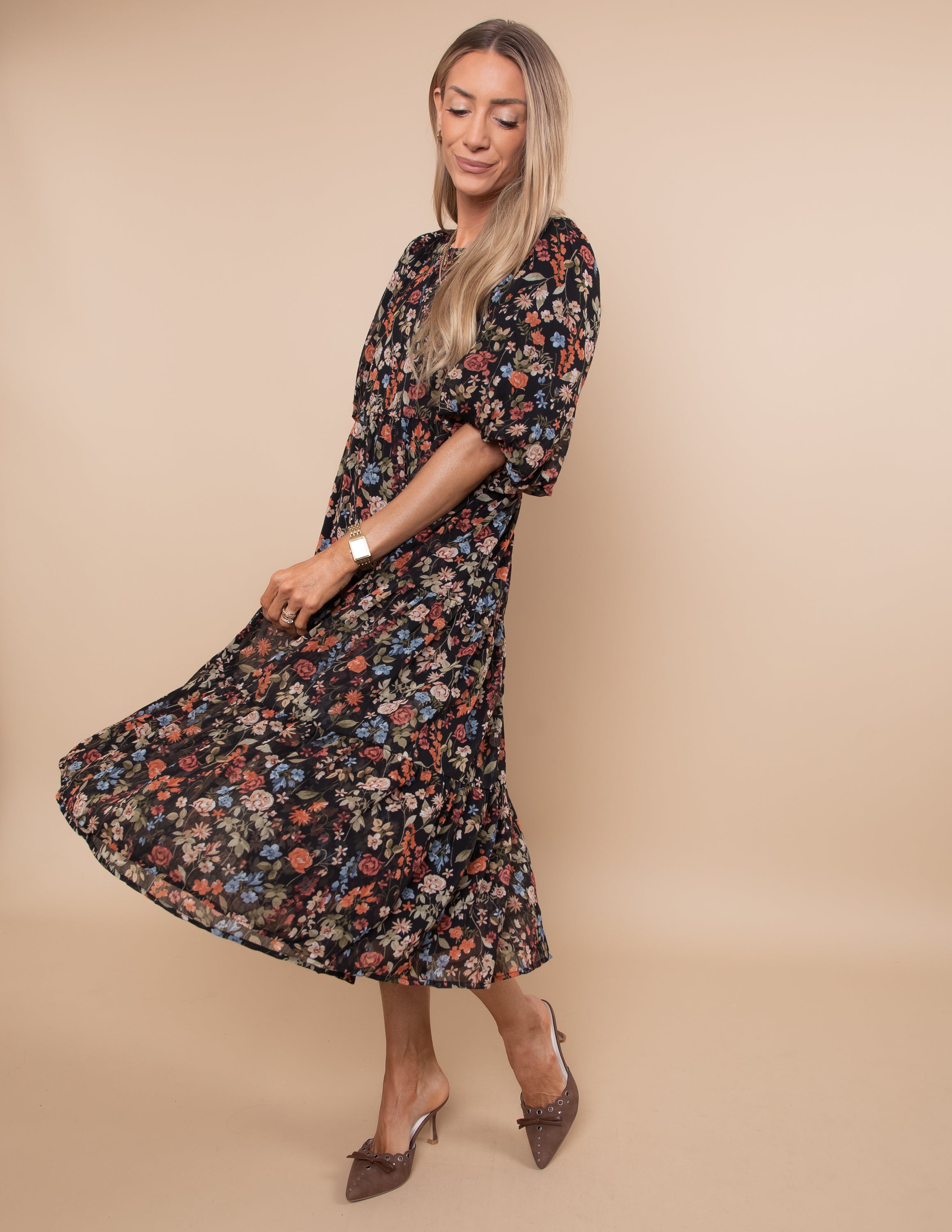 Cinthia Floral Midi Dress