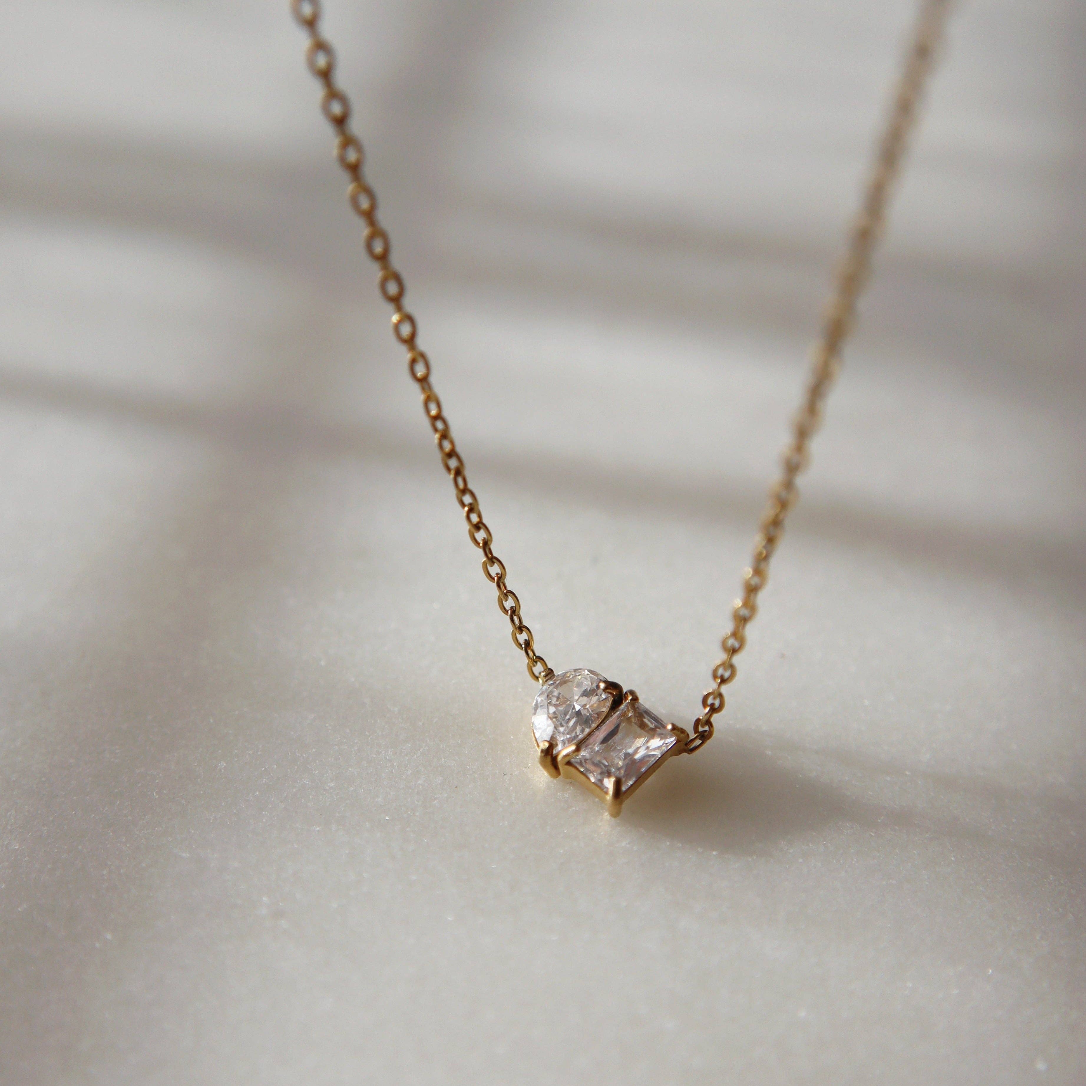 Dainty Toi Et Moi Necklace