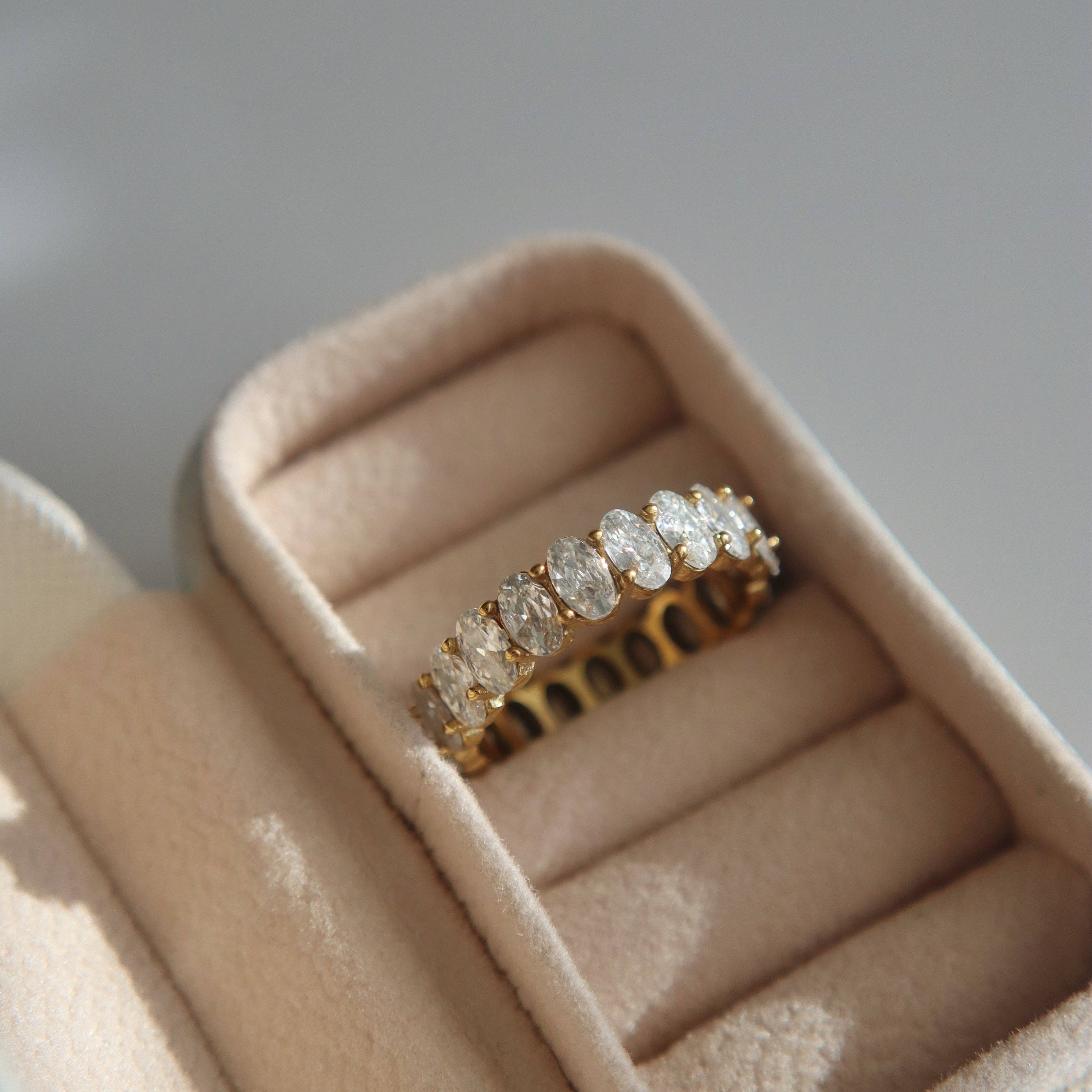 Oval Eternity Cz Ring