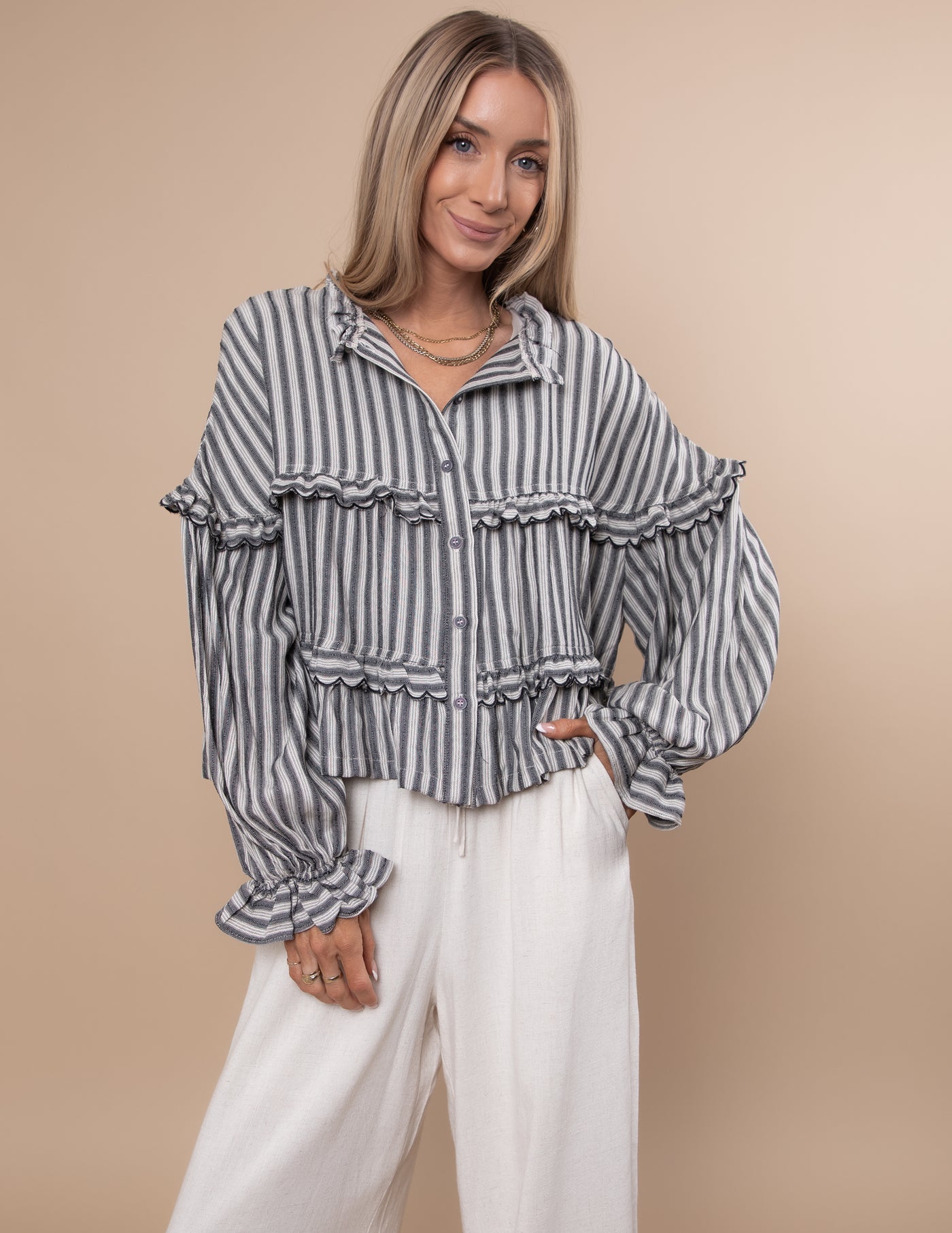 Karlie Striped Top