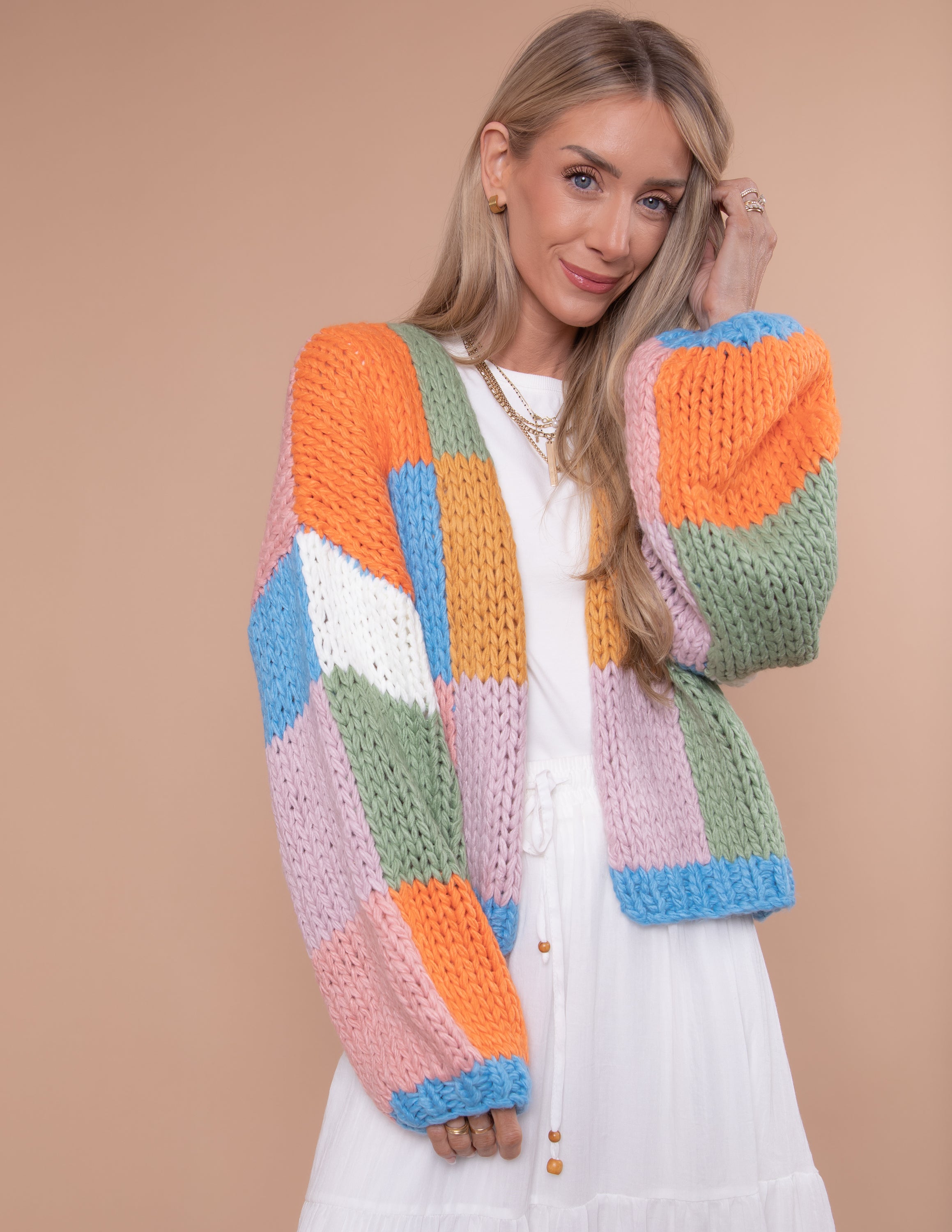 Catalina Color Block Cardigan