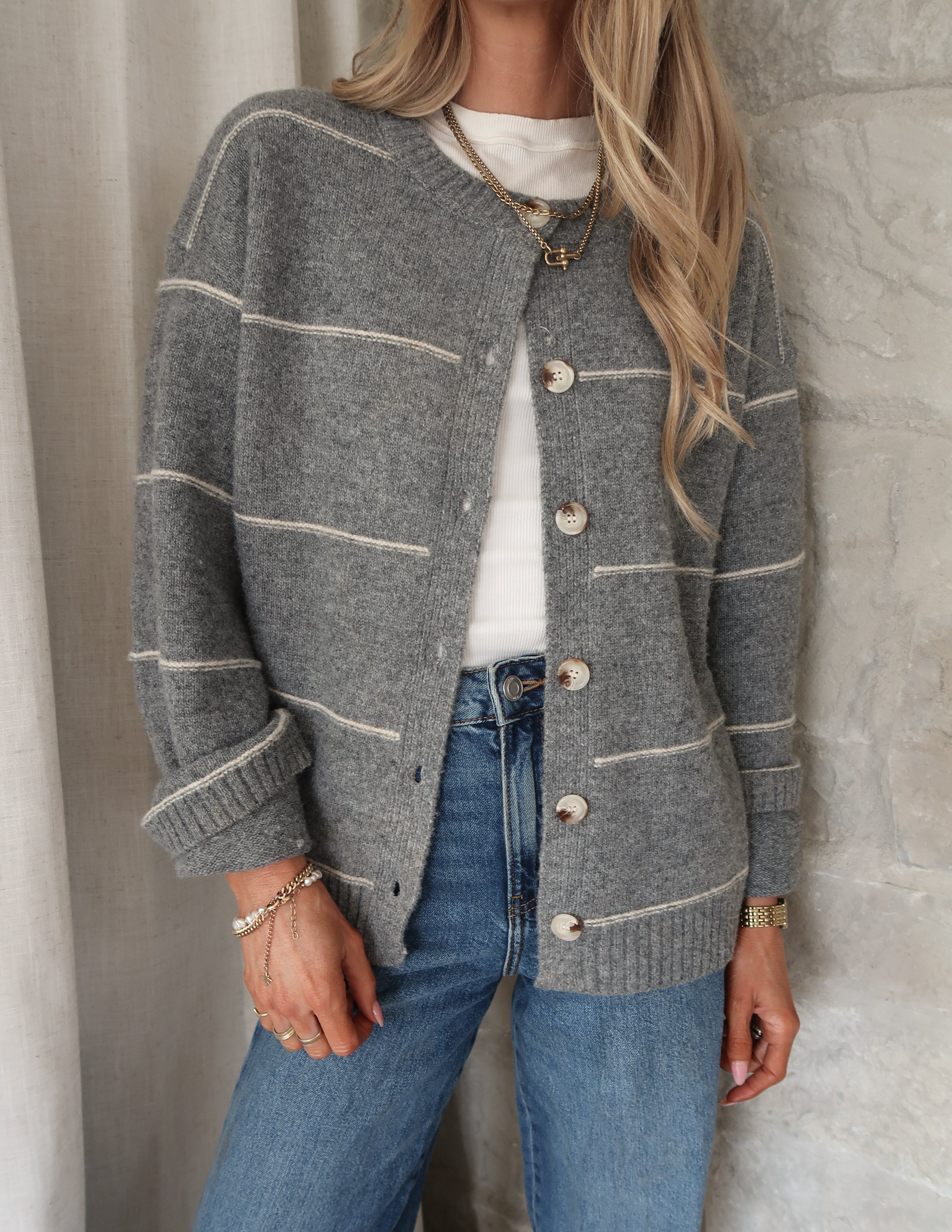 Danny Striped Cardigan