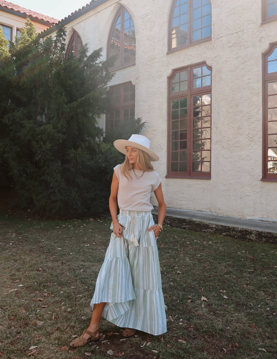 Kira Striped Maxi Skirt