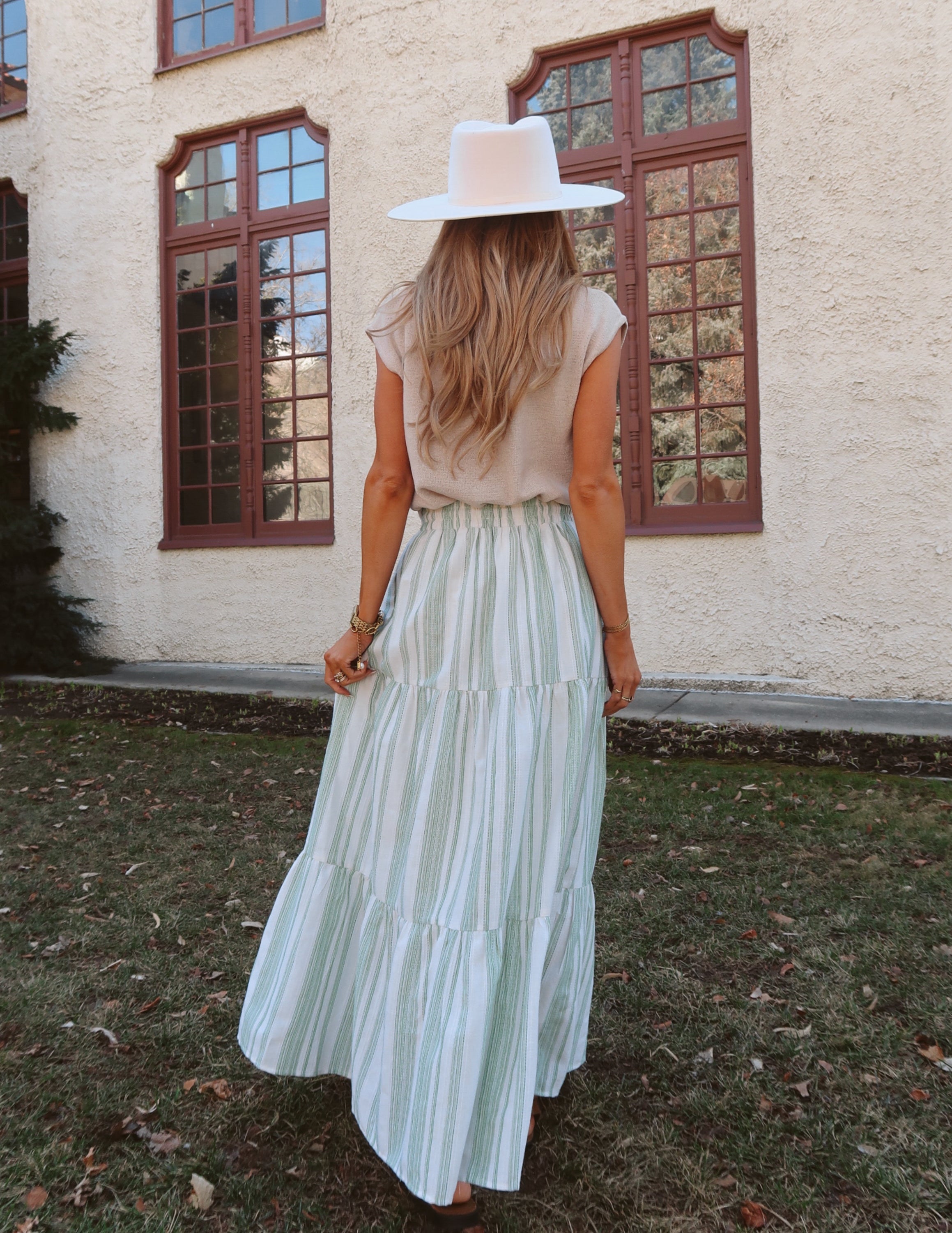 Kira Striped Maxi Skirt