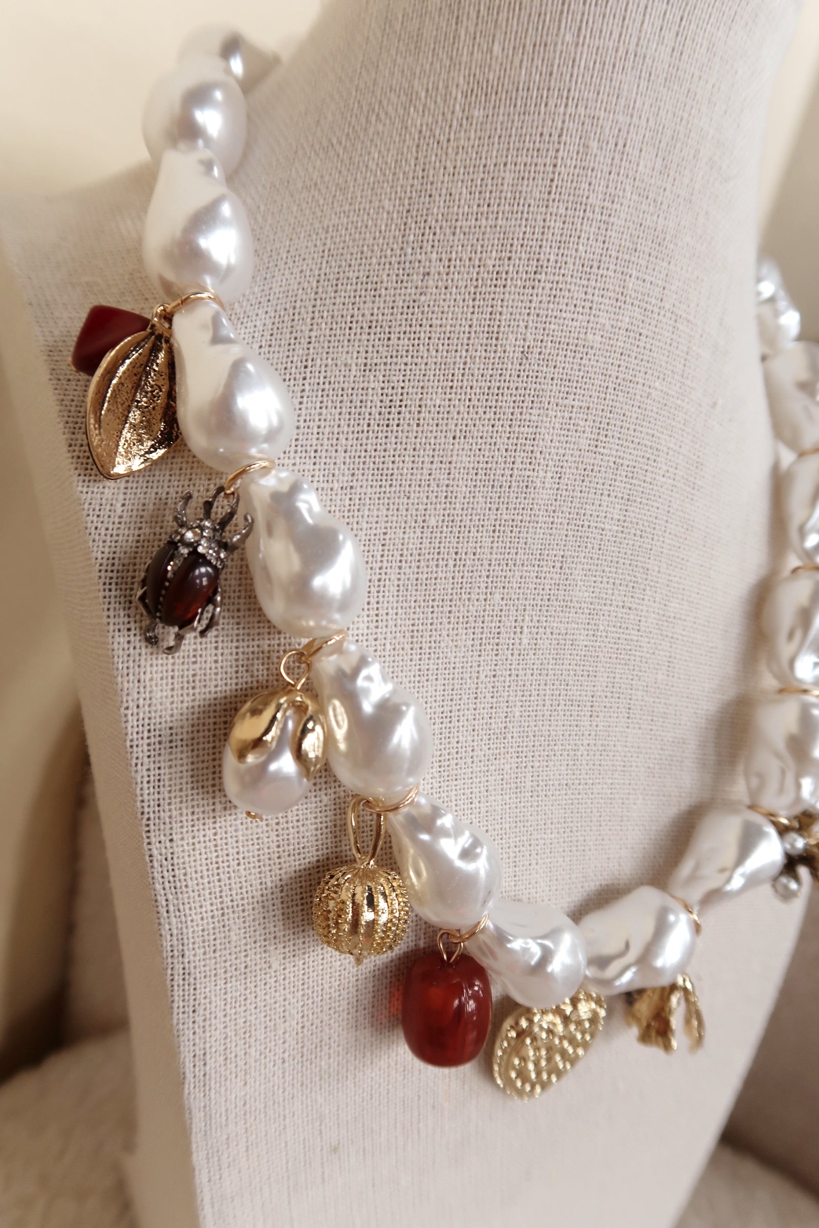 Pearl Charm Necklace