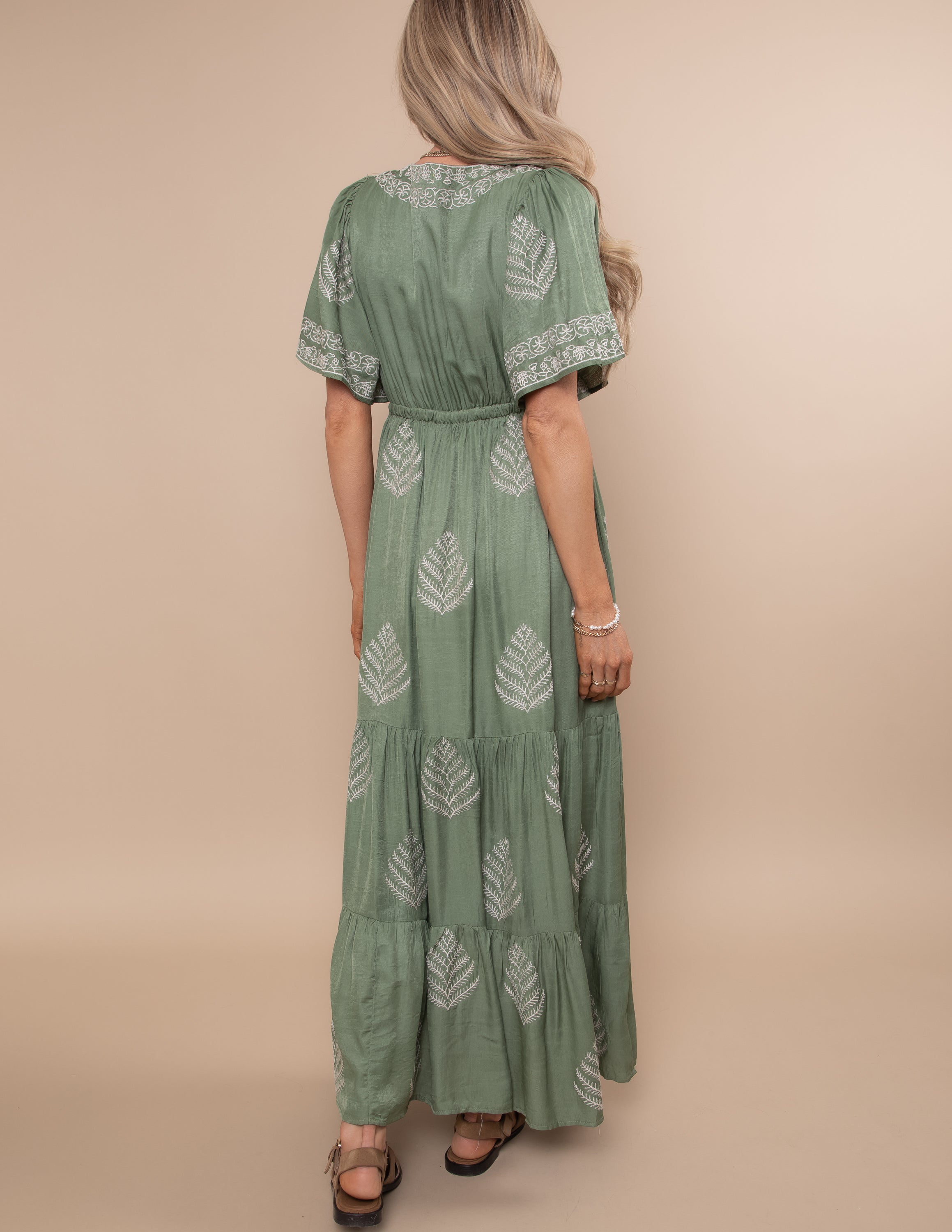 Botanical Embroidered Dress
