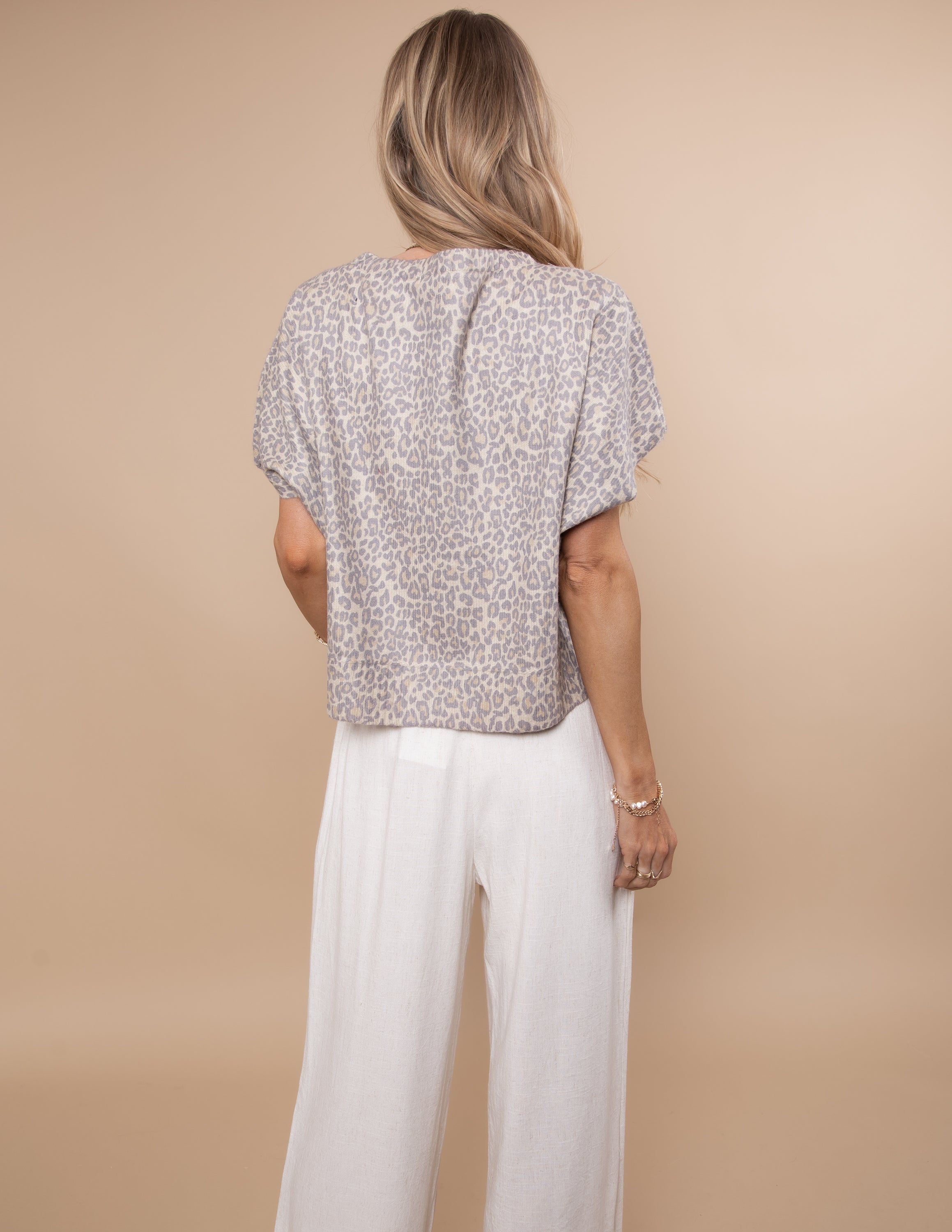 Leopard Button Up Top