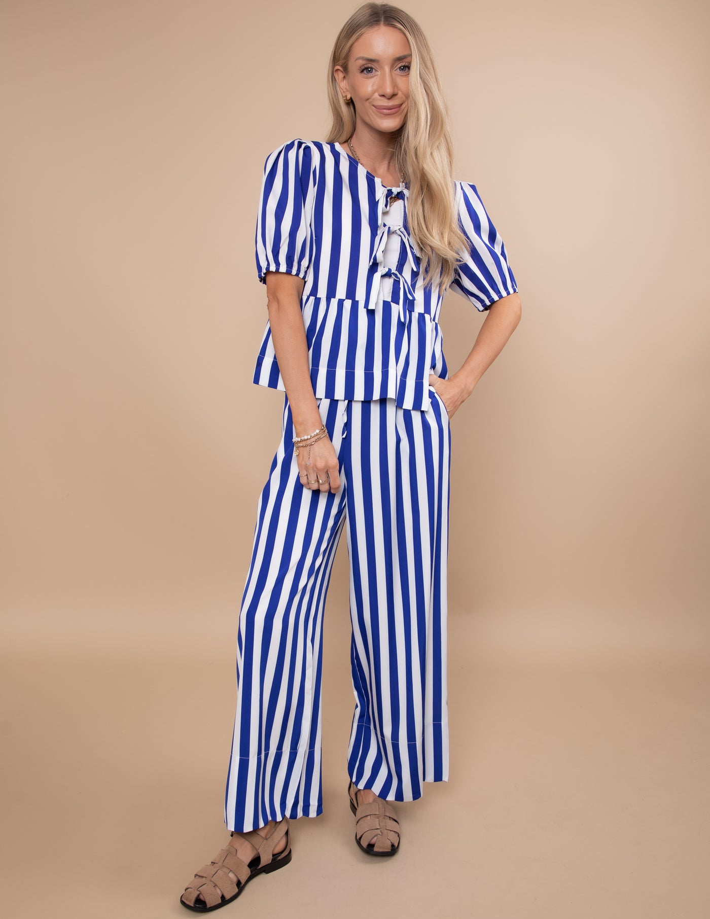 Greta Striped Two Piece Set