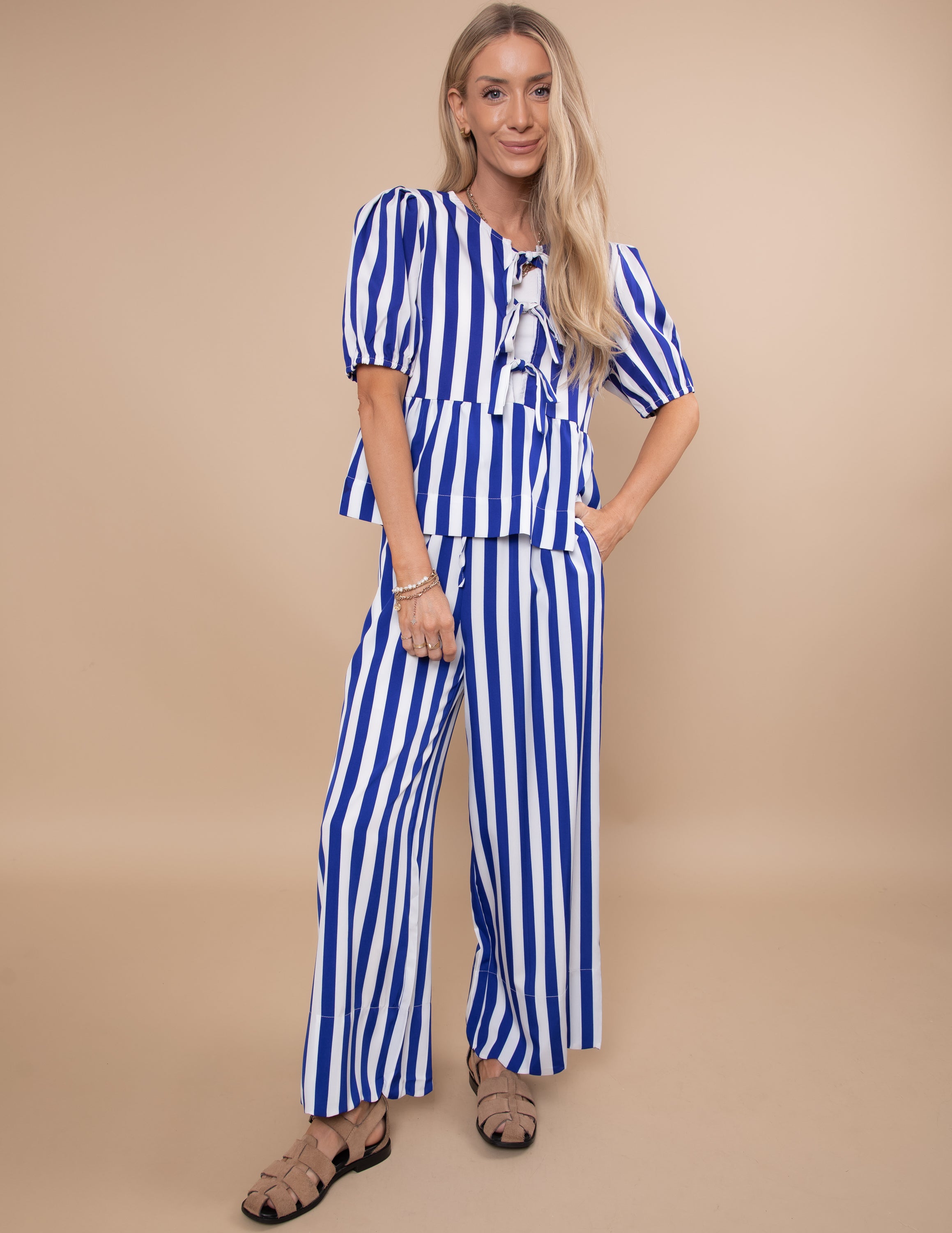 Greta Striped Two Piece Set