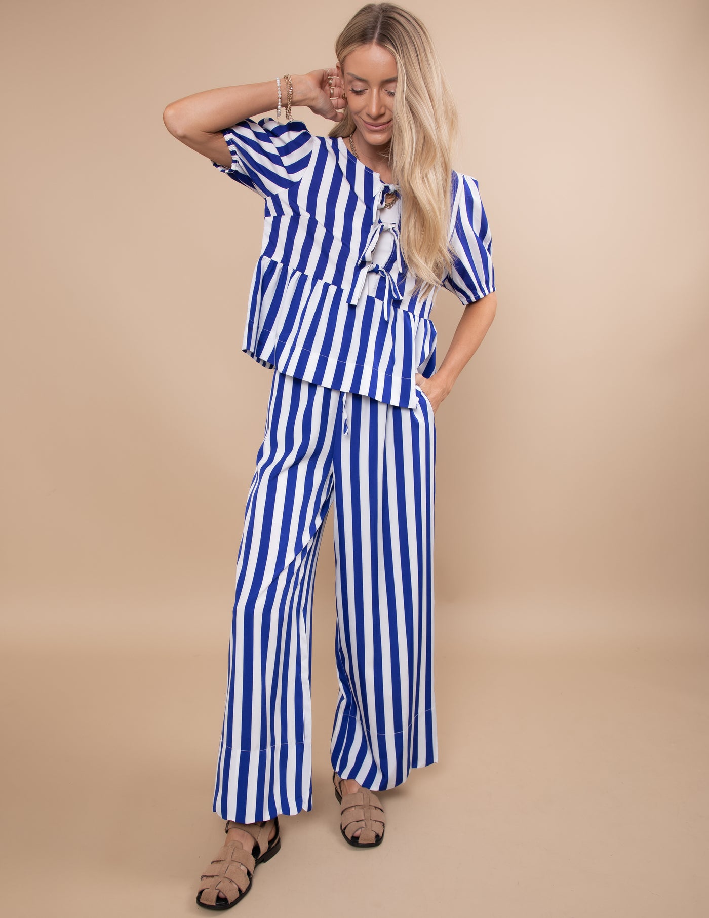 Greta Striped Two Piece Set
