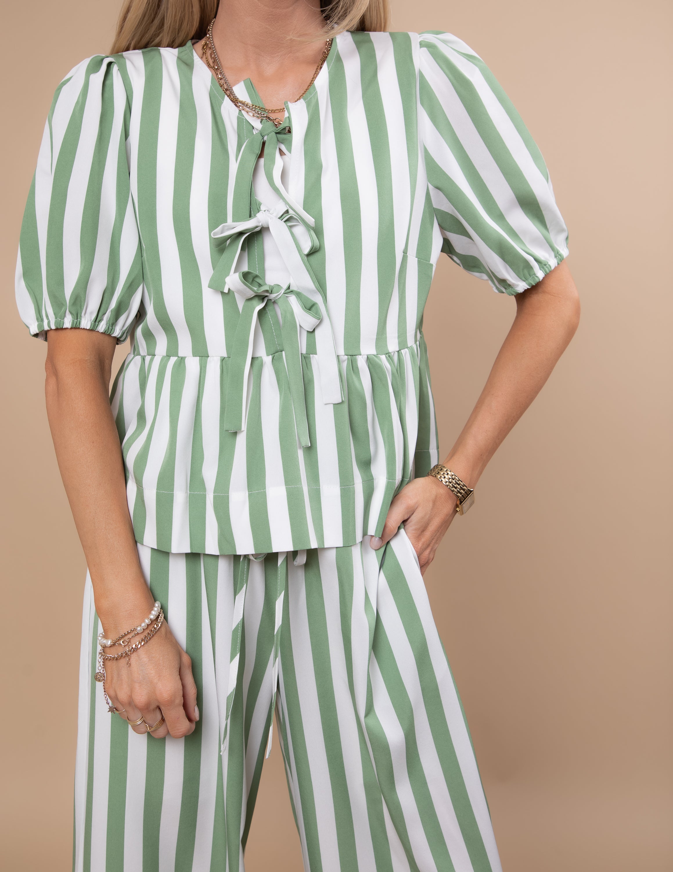 Greta Striped Two Piece Set