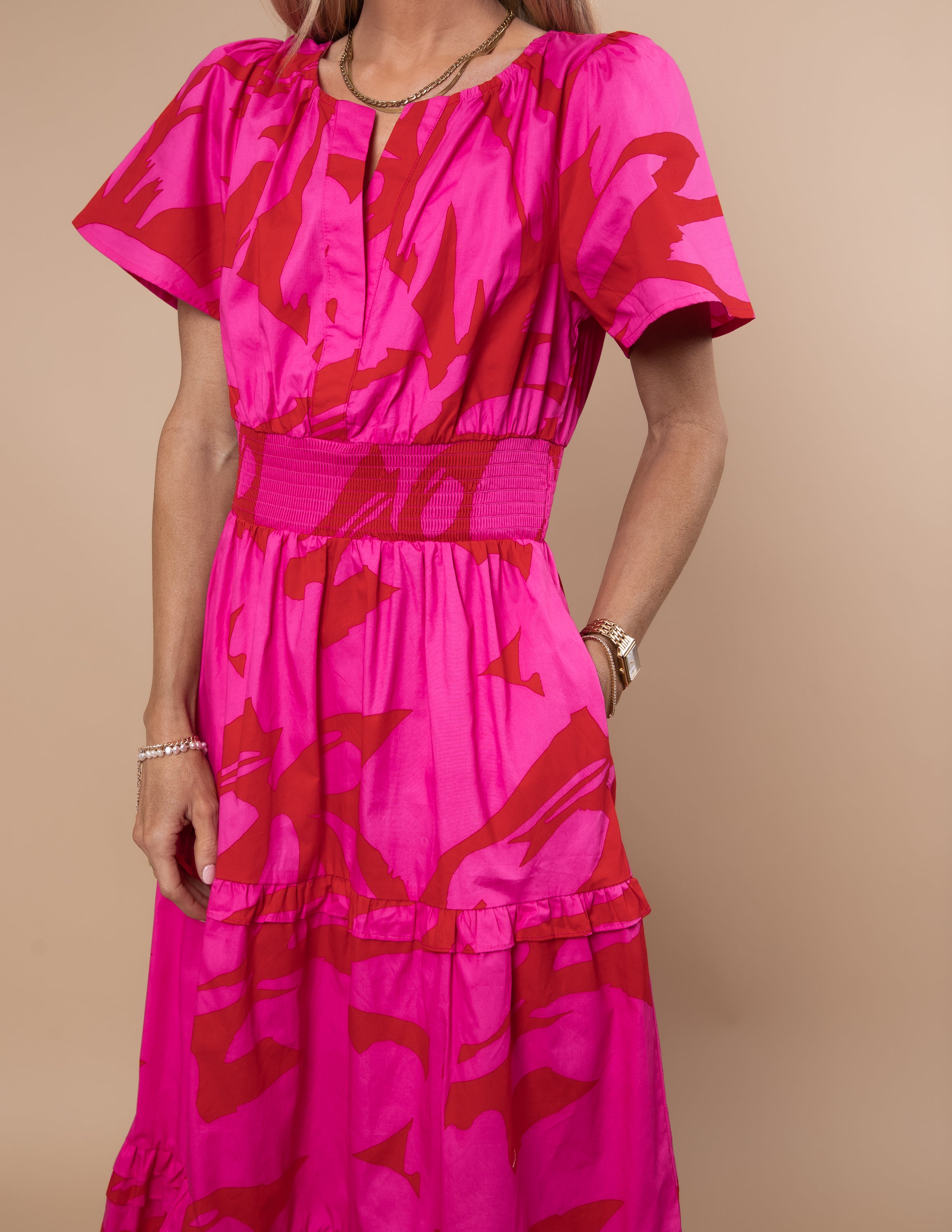 Jolene Poplin Tiered Maxi Dress