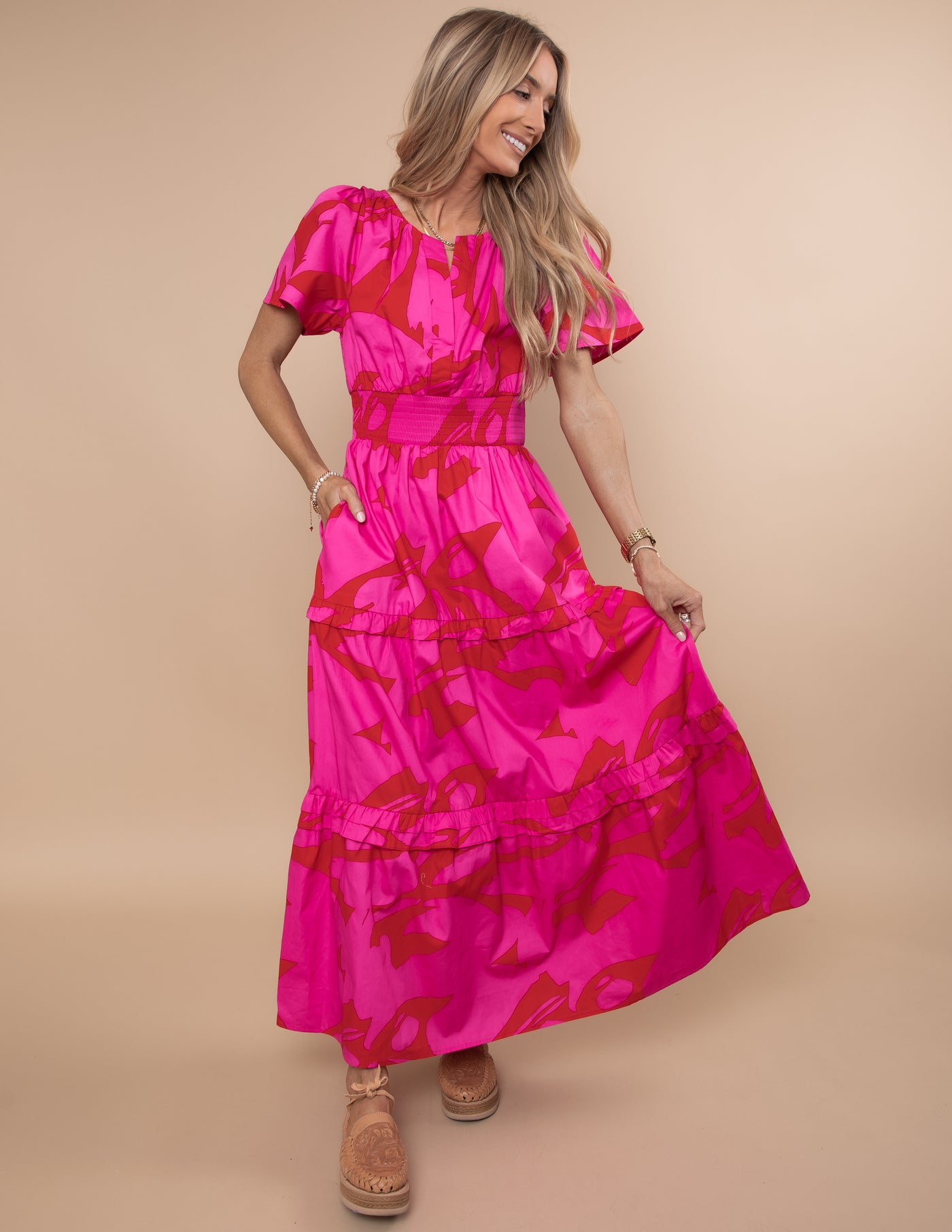 Jolene Poplin Tiered Maxi Dress