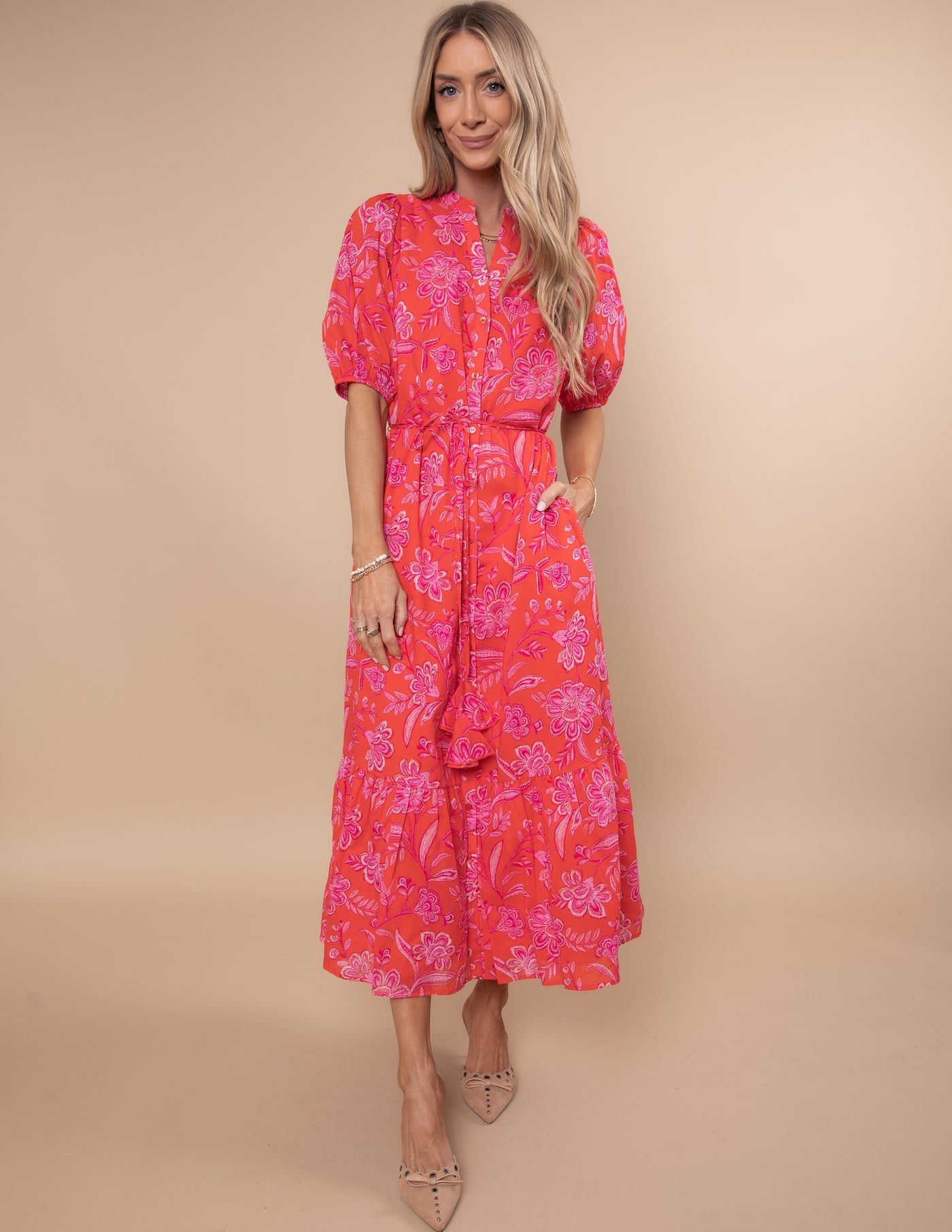 Aria Floral Midi Dress