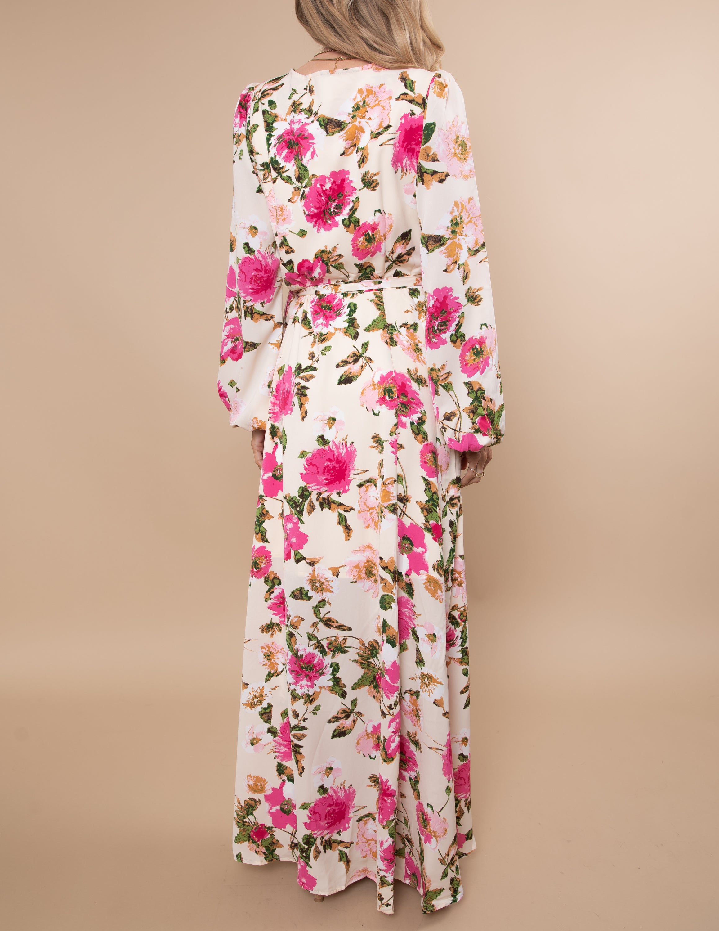 Rebecca Satin Wrap Maxi Dress