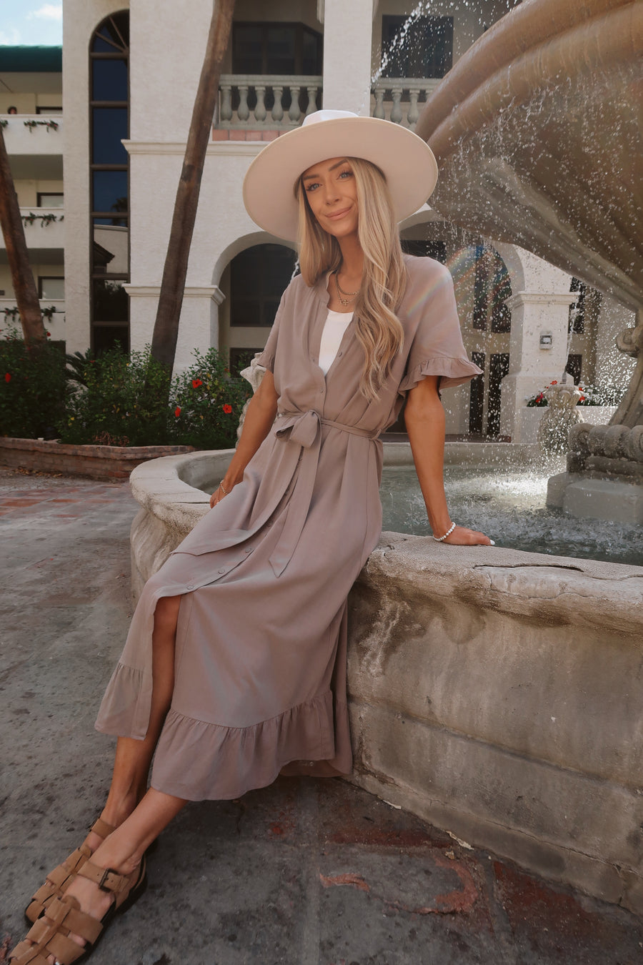 Madi Ruffled Shirt Dress
