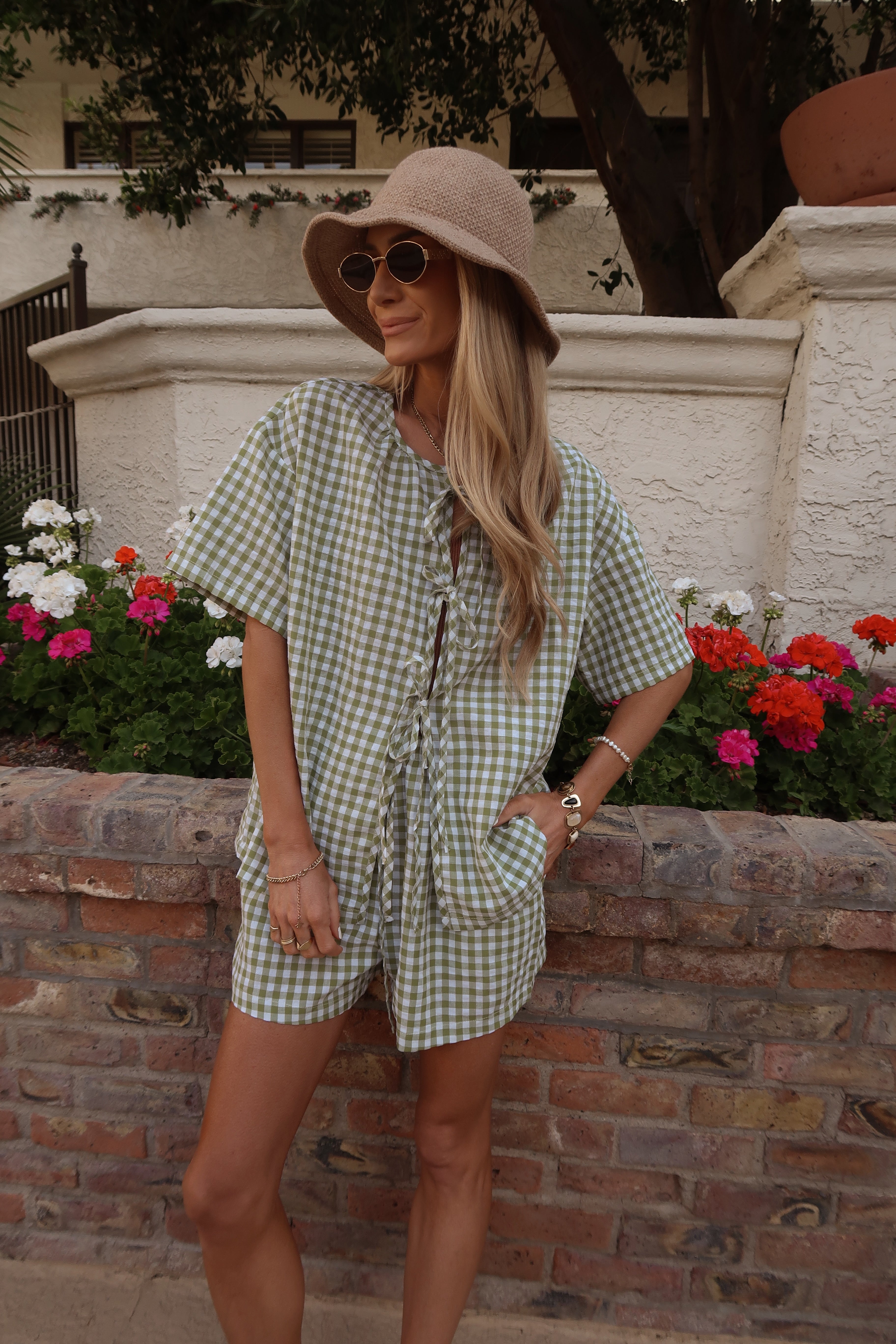 Malia Gingham Beach Set