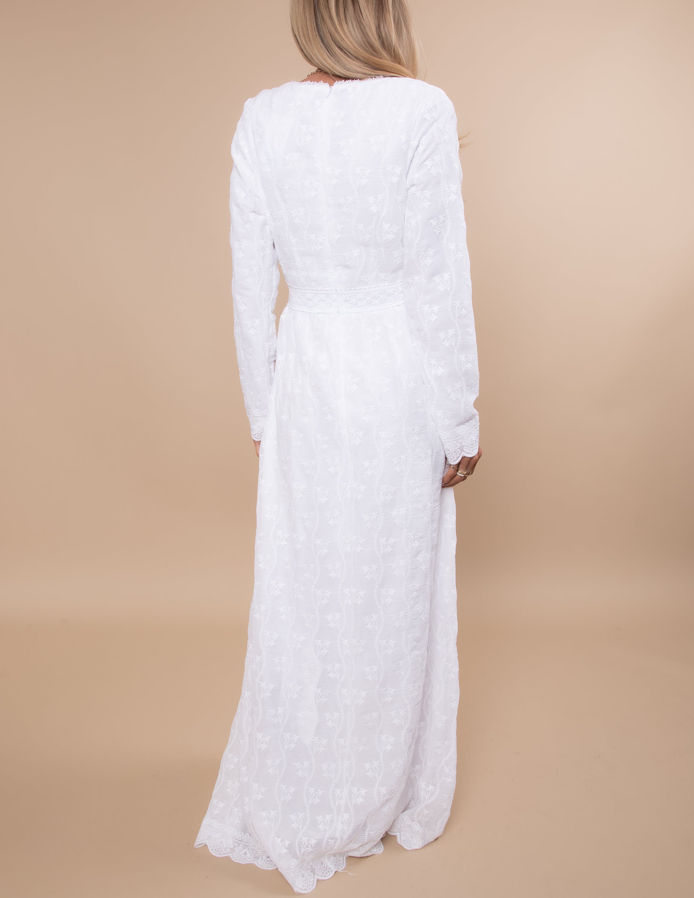 Ruth Floral Embroidered Temple Dress