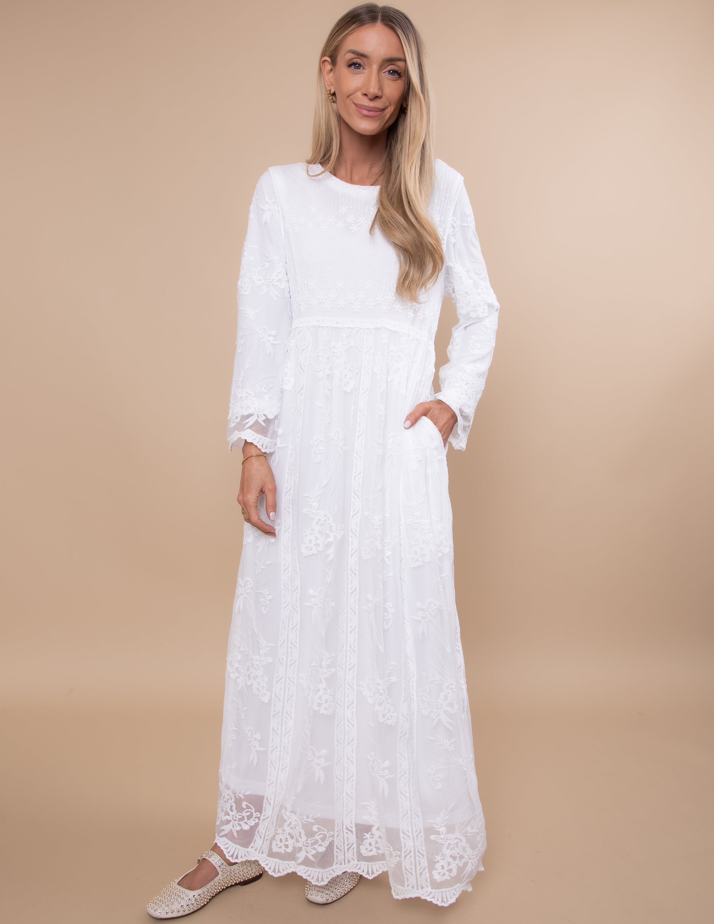 Julia Lace Maxi Temple Dress