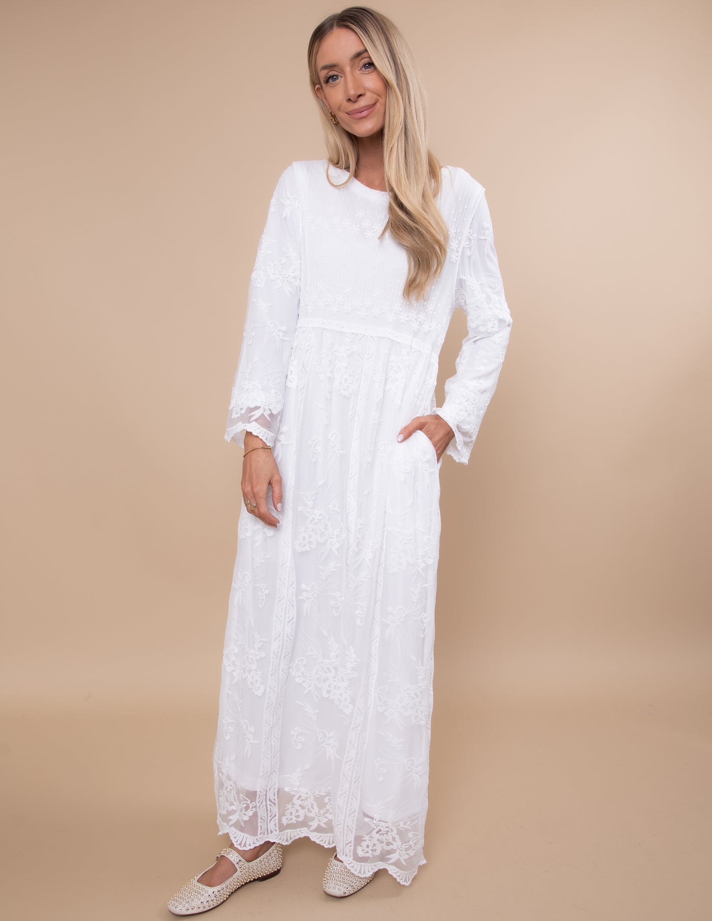 Julia Lace Maxi Temple Dress