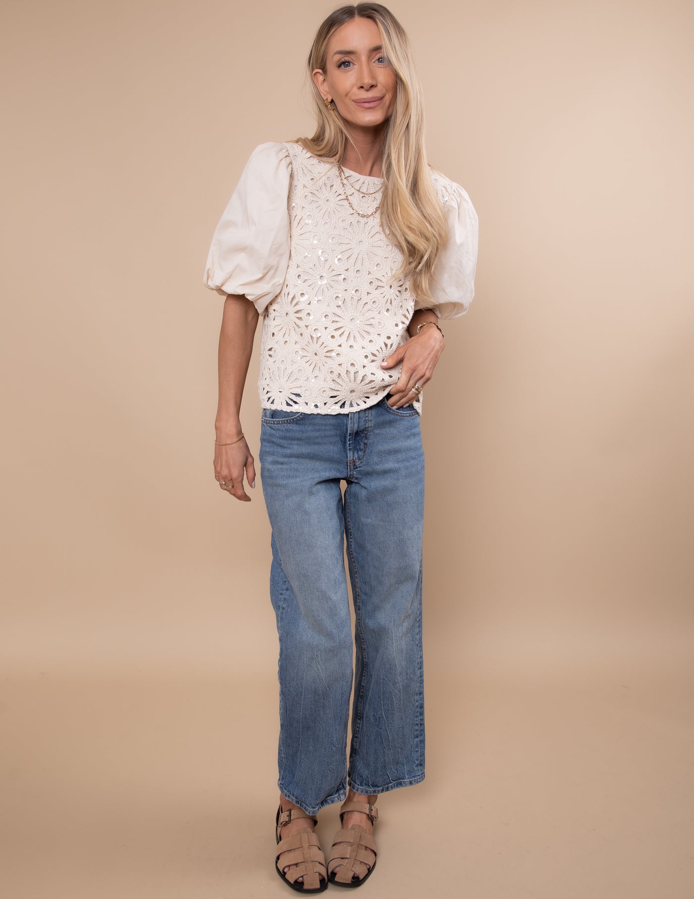 Jessica Crochet Top