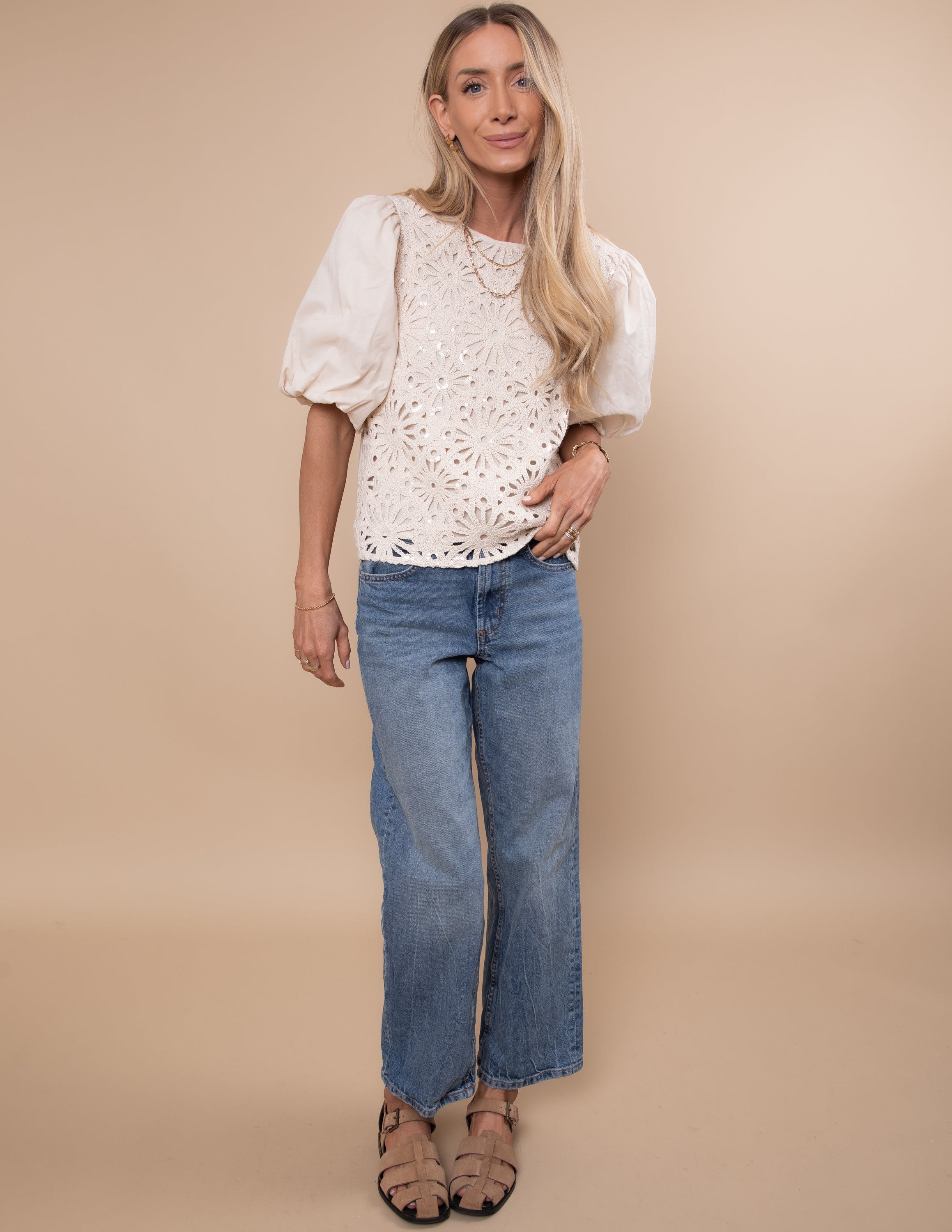 Jessica Crochet Top