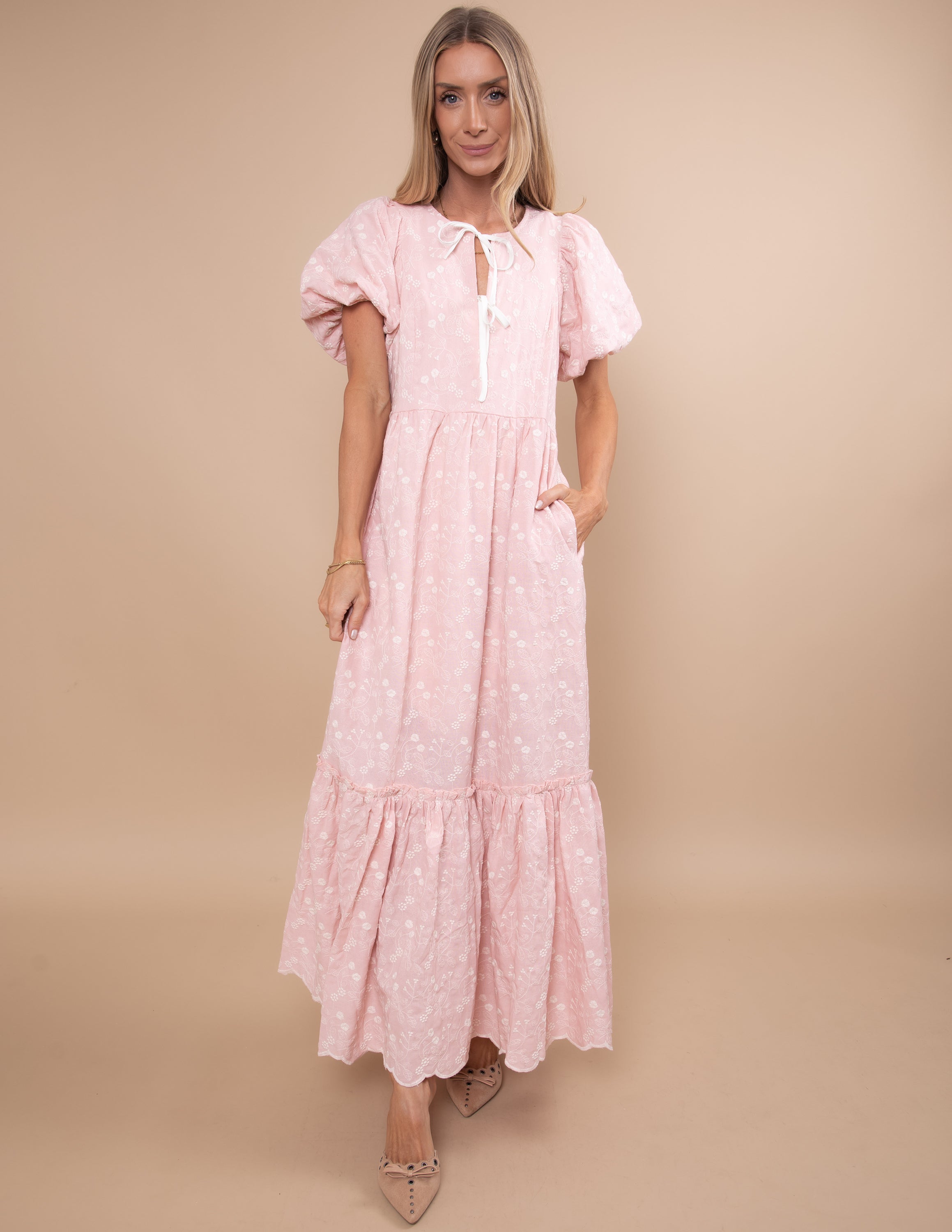 Finley Floral Embroidered Dress