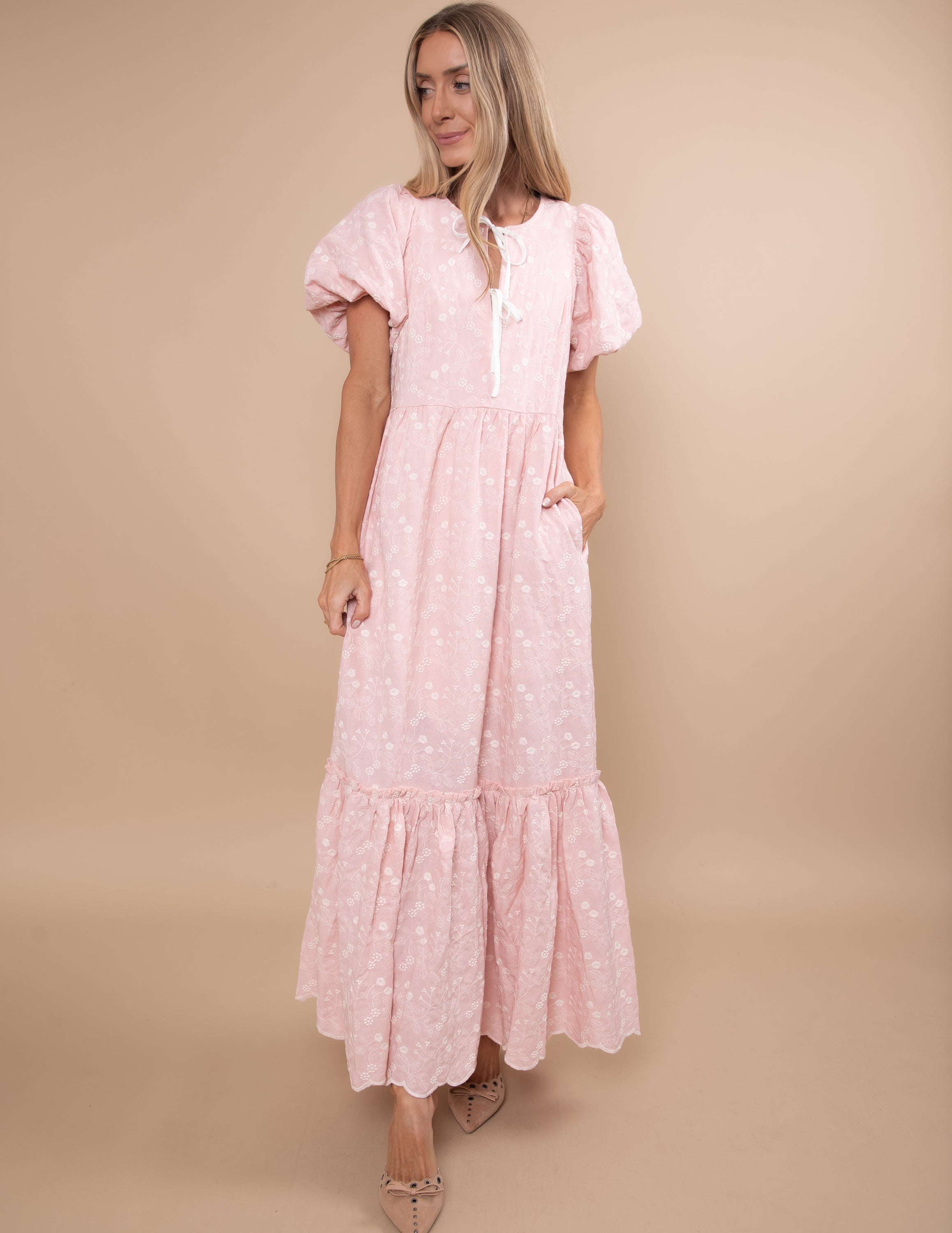 Finley Floral Embroidered Dress