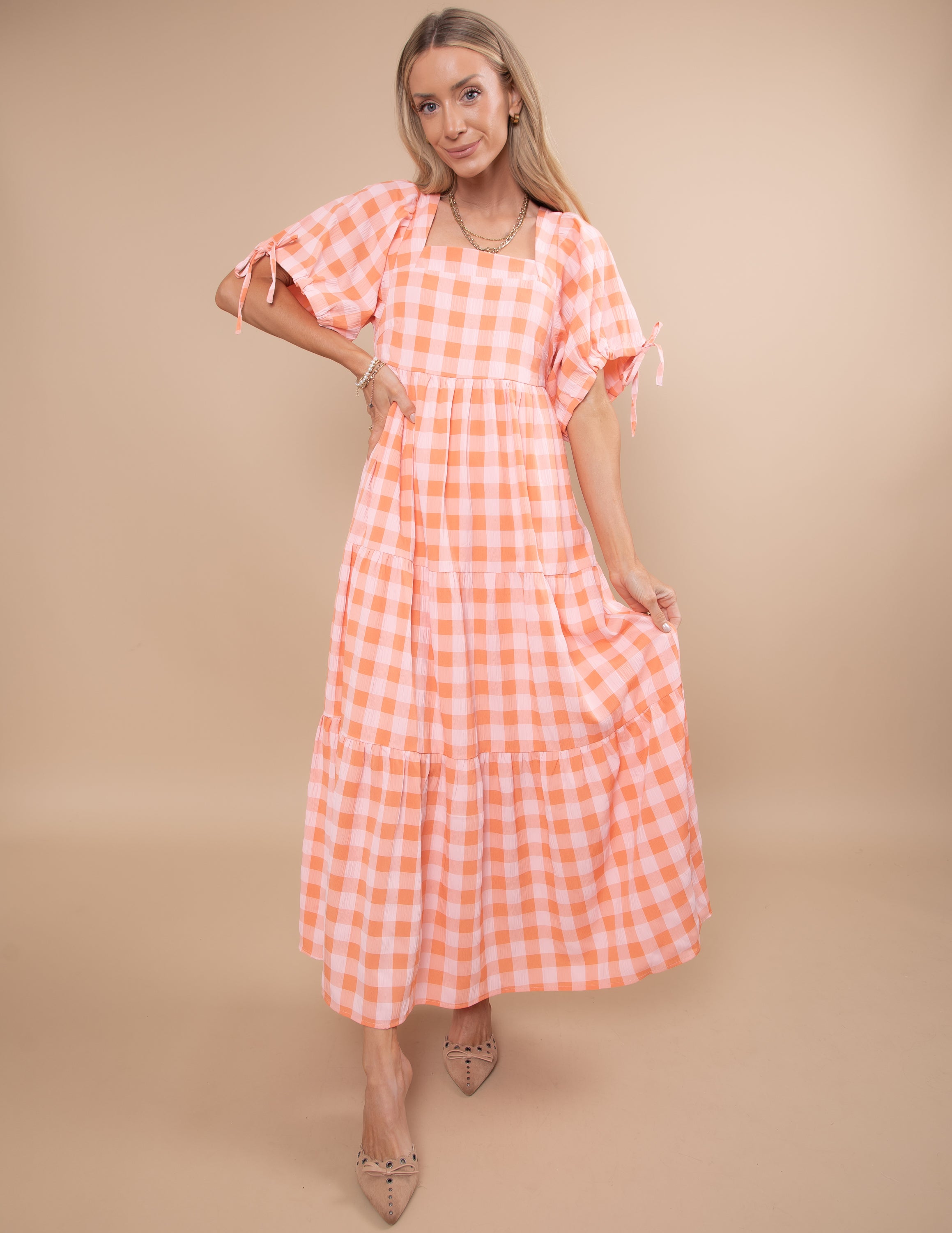Savvy Checkered Dress