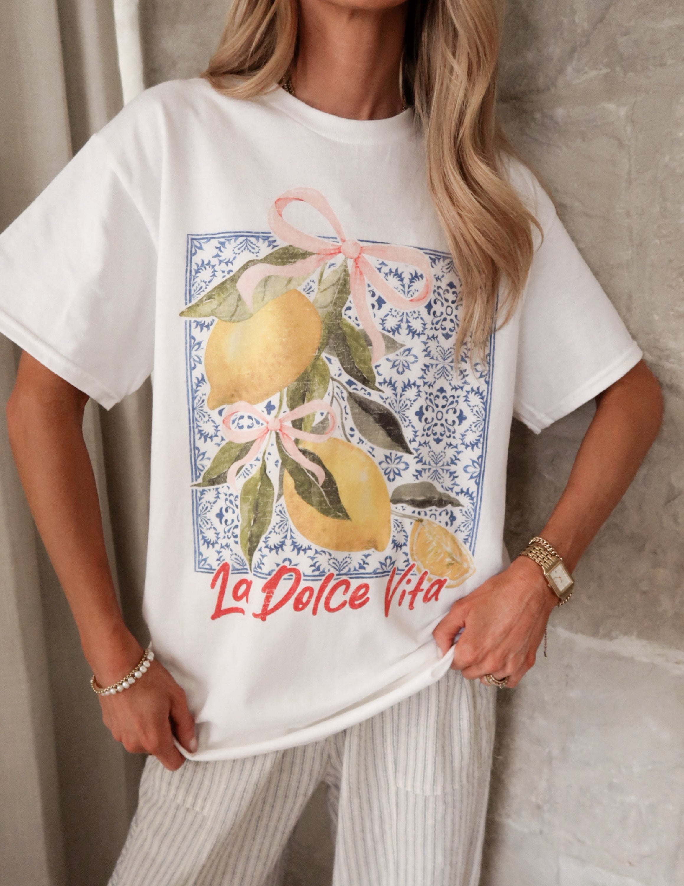 La Dolce Vita Lemon Graphic Tee