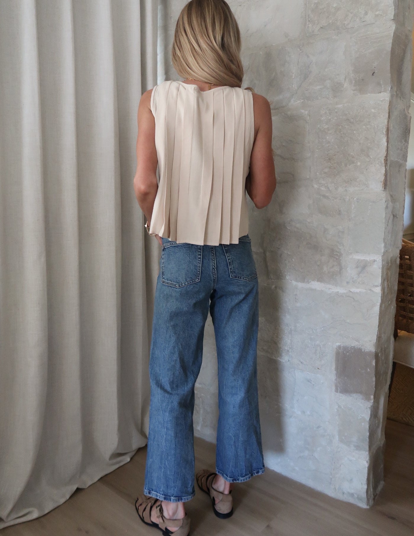 Aubrey Pleated Top