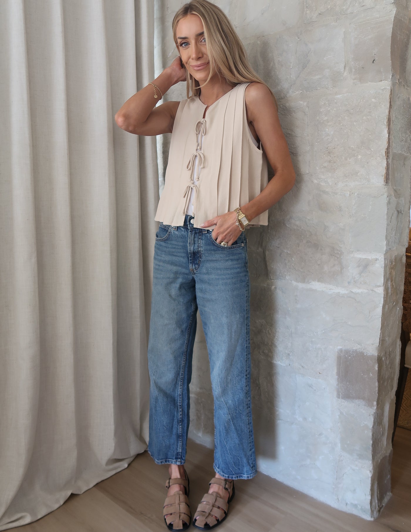 Aubrey Pleated Top