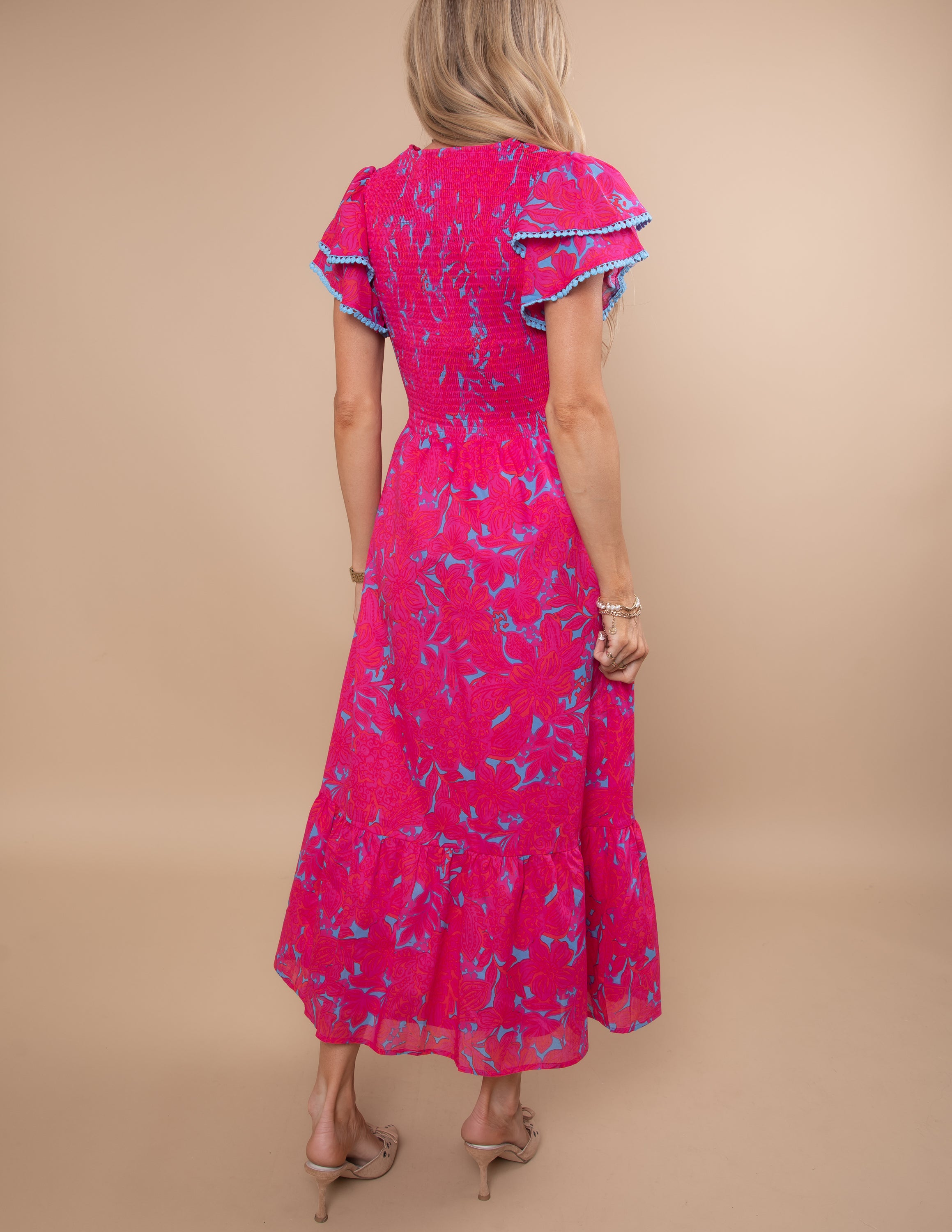 Delina Floral Midi Dress