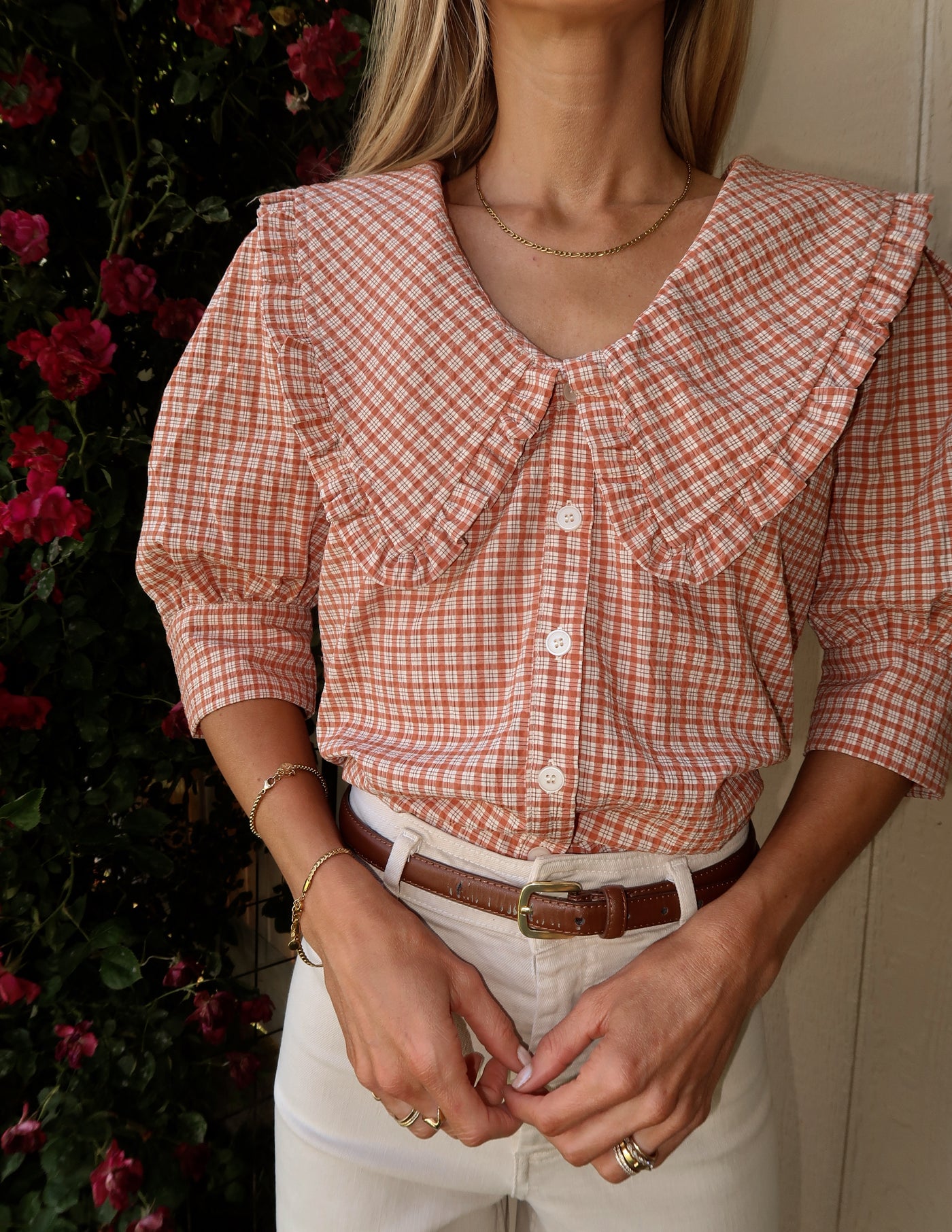 Vianna Plaid Top