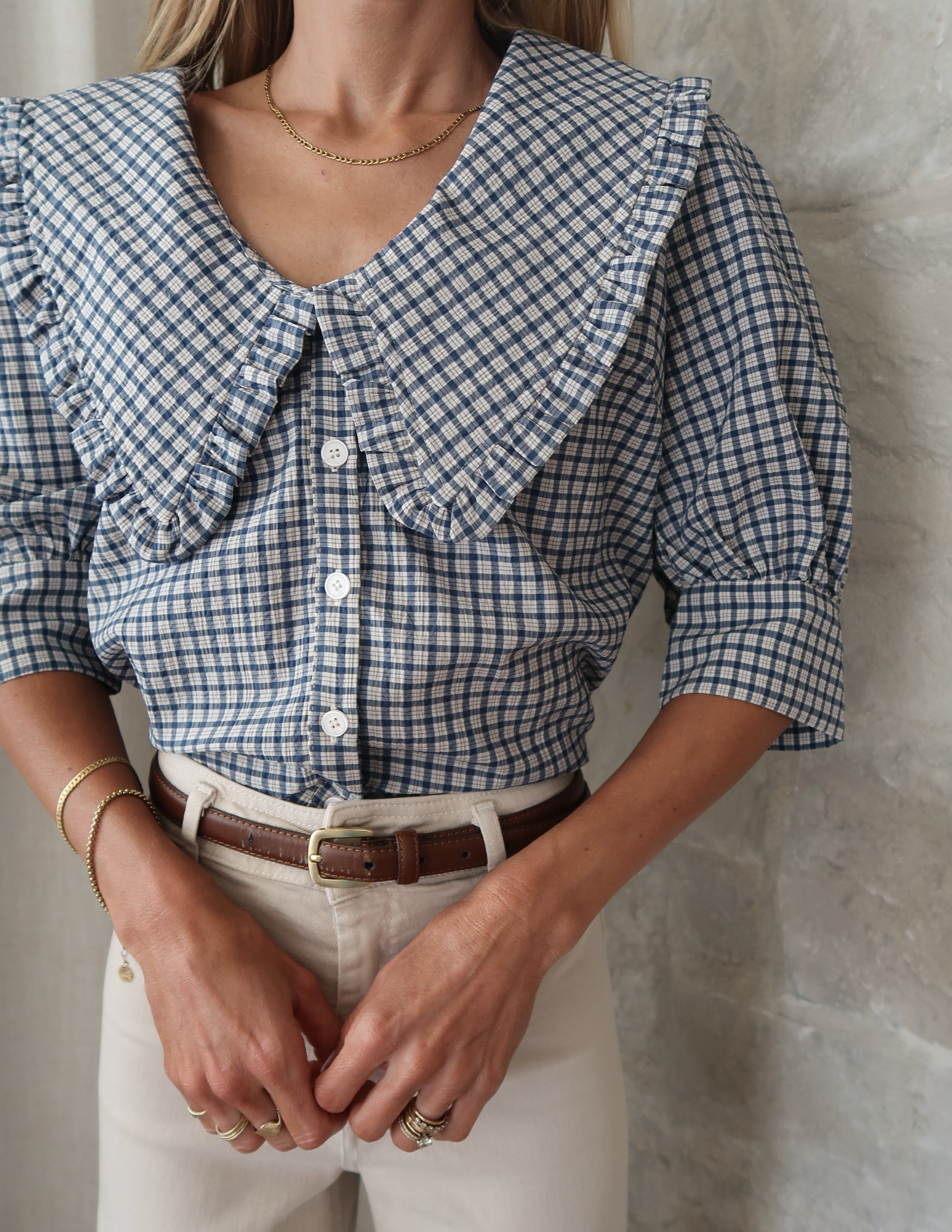 Vianna Plaid Top