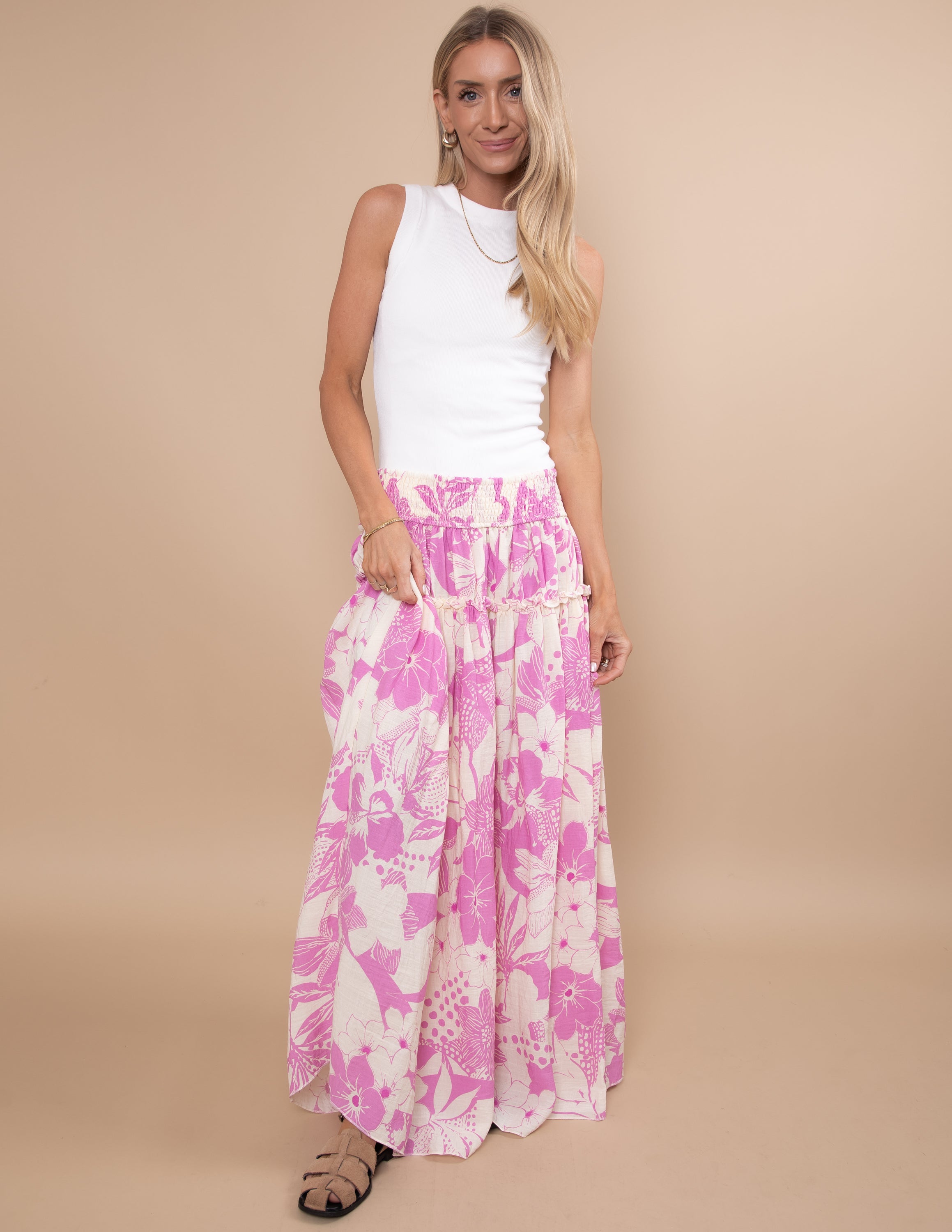 Paradise Petals Maxi Skirt