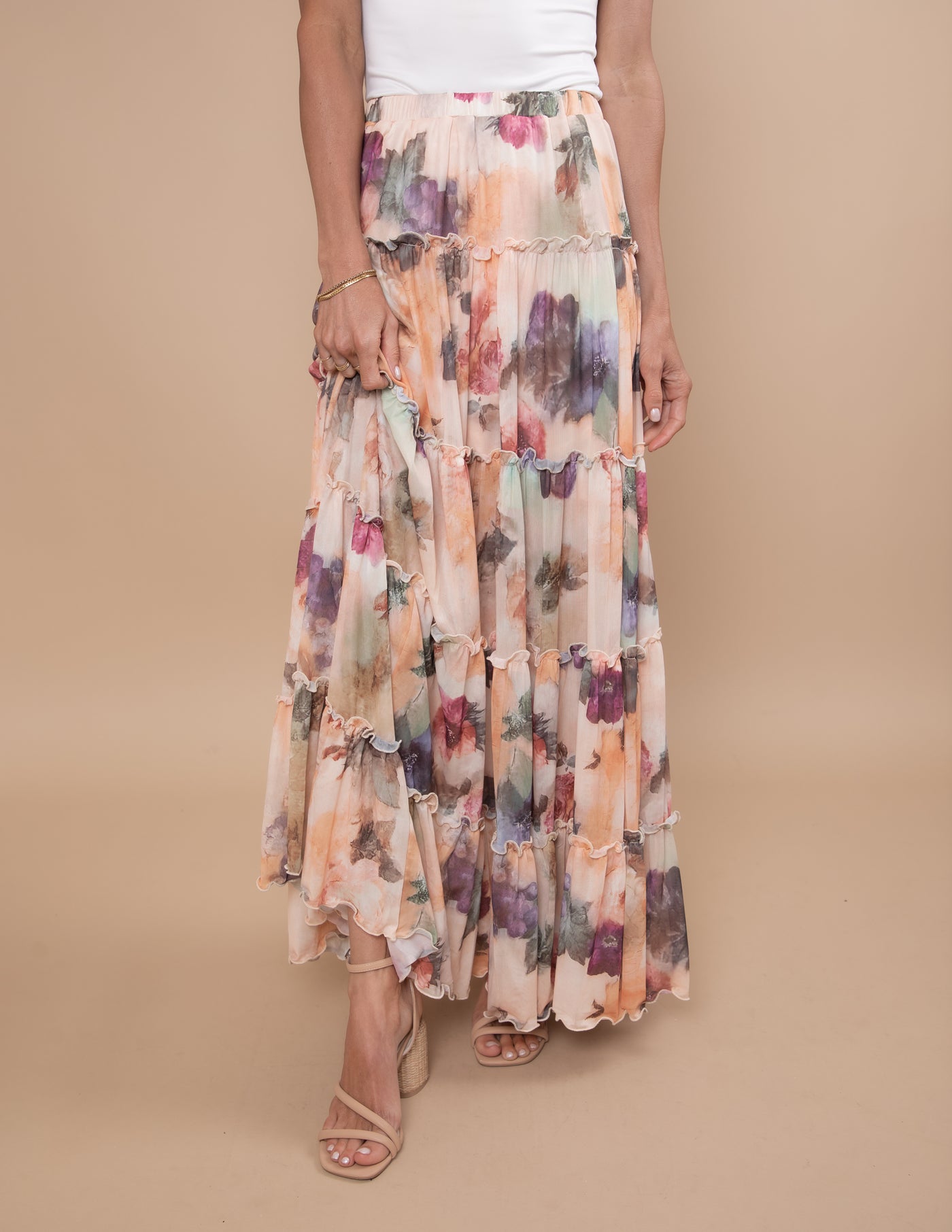 Soft Petals Maxi Skirt
