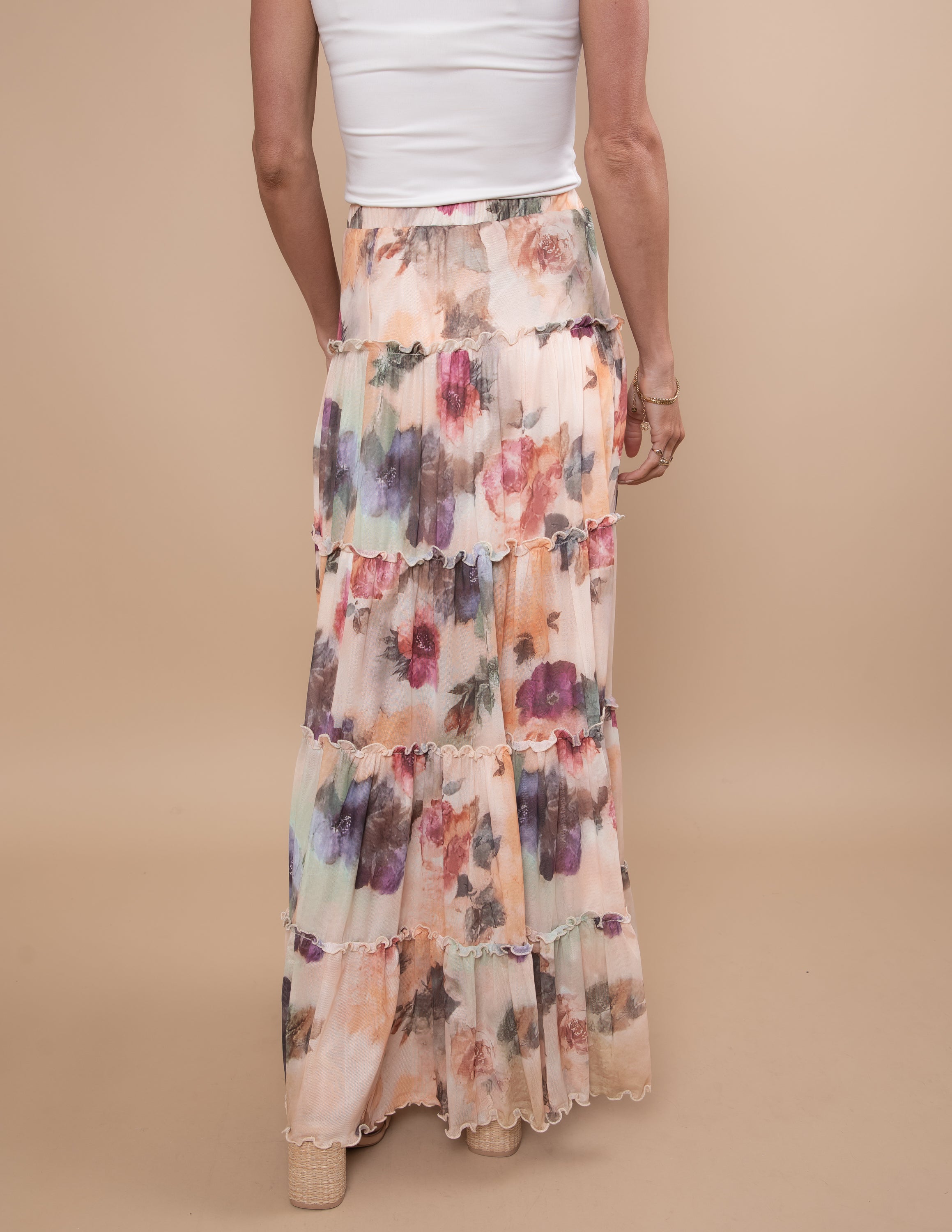 Soft Petals Maxi Skirt