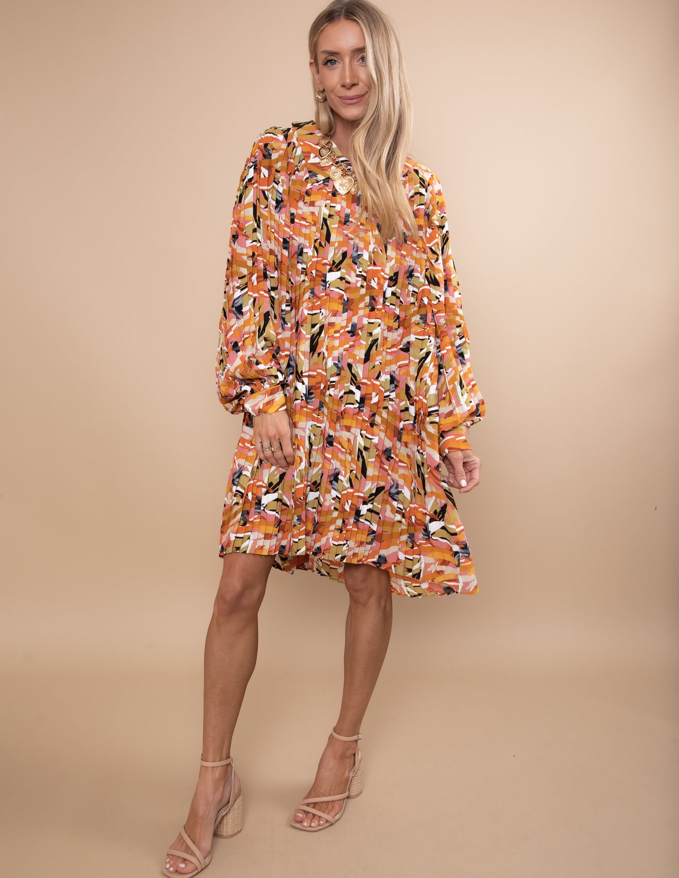Canvas Crush Pleated Dress