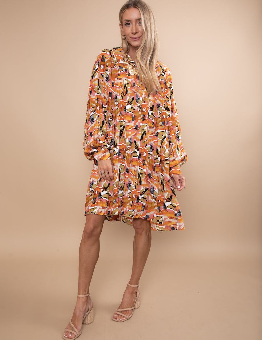 Canvas Crush Pleated Dress