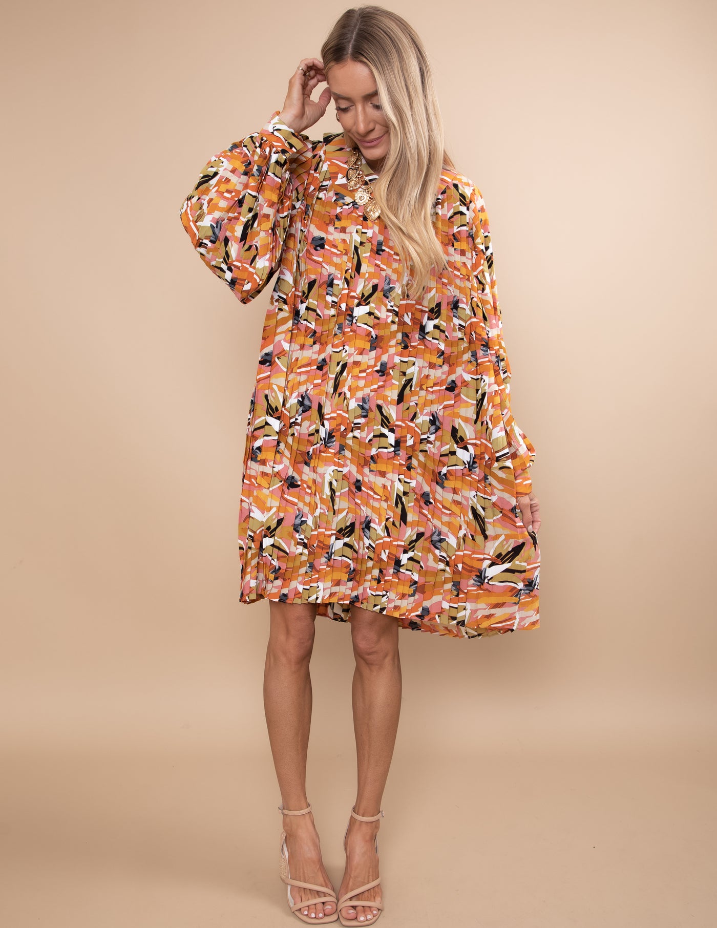 Canvas Crush Pleated Dress