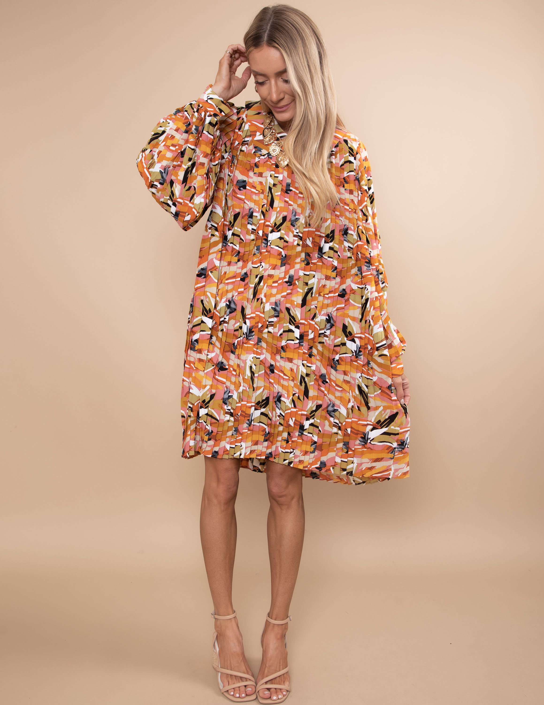 Canvas Crush Pleated Dress
