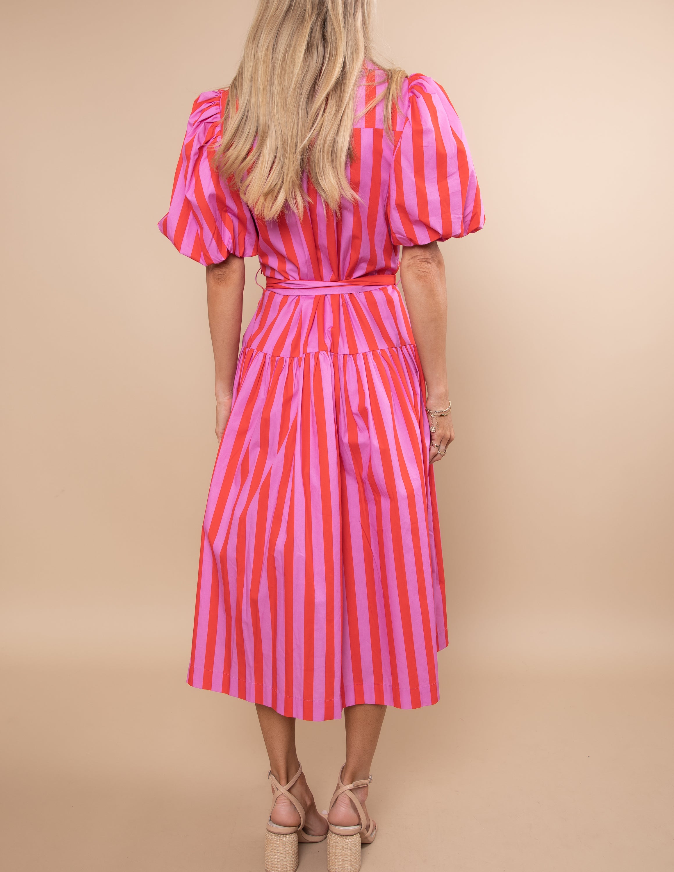 Rosy Striped Dress