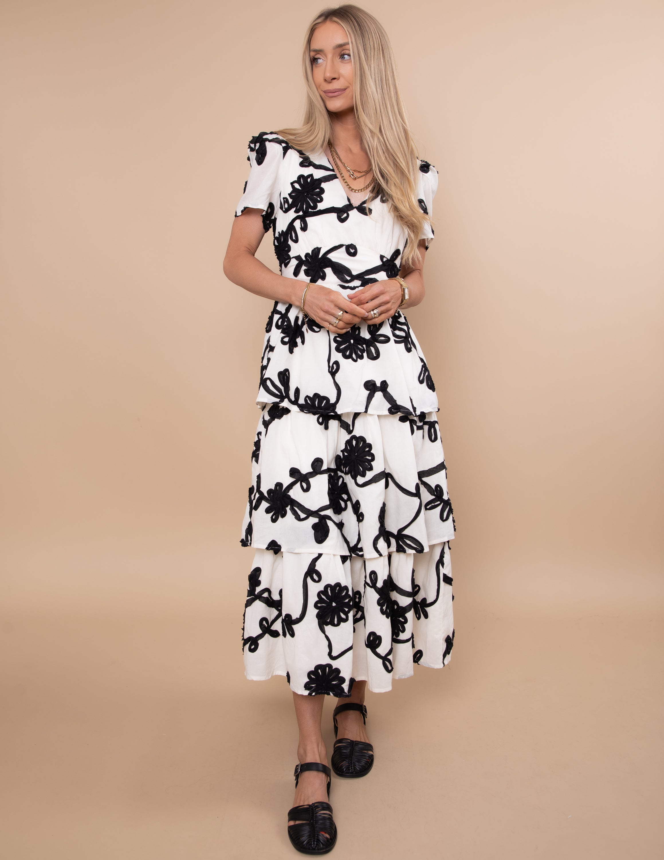 Petal Stitch Midi Dress