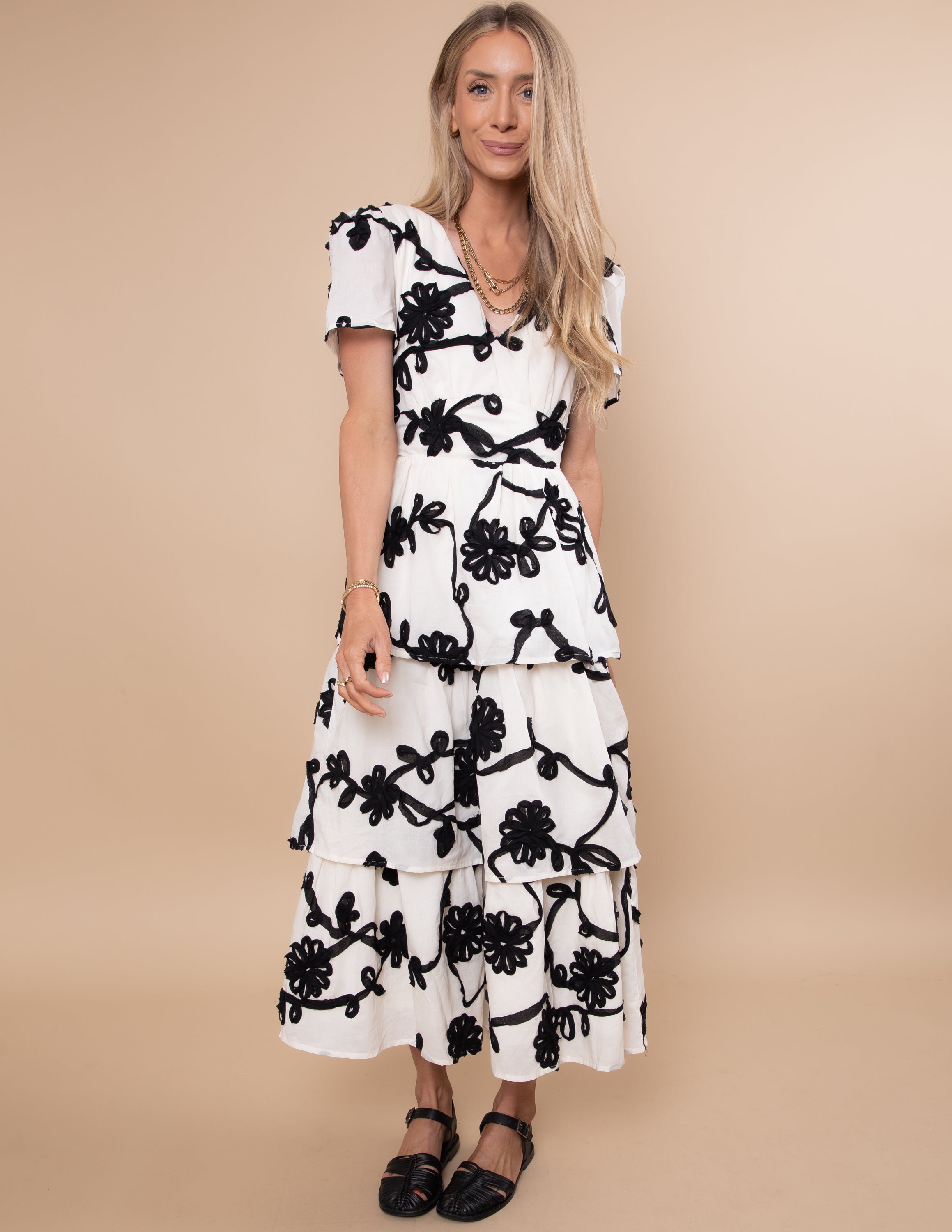 Petal Stitch Midi Dress