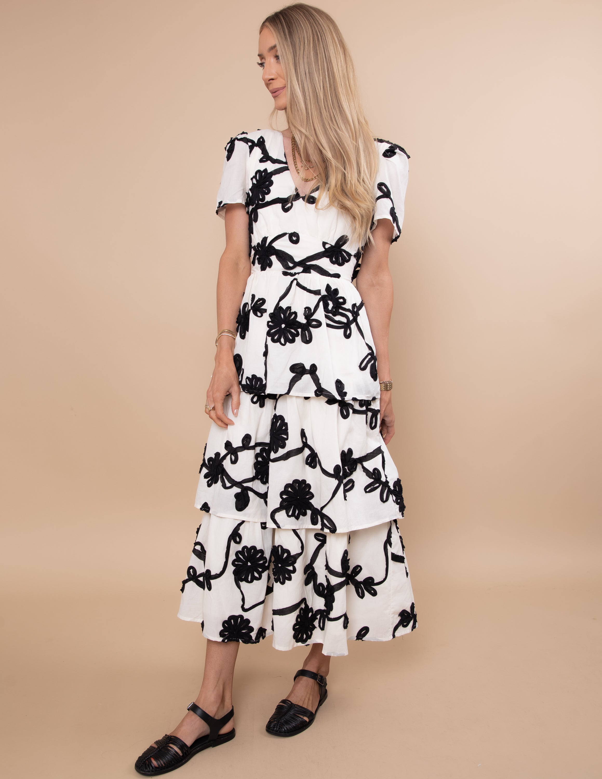 Petal Stitch Midi Dress